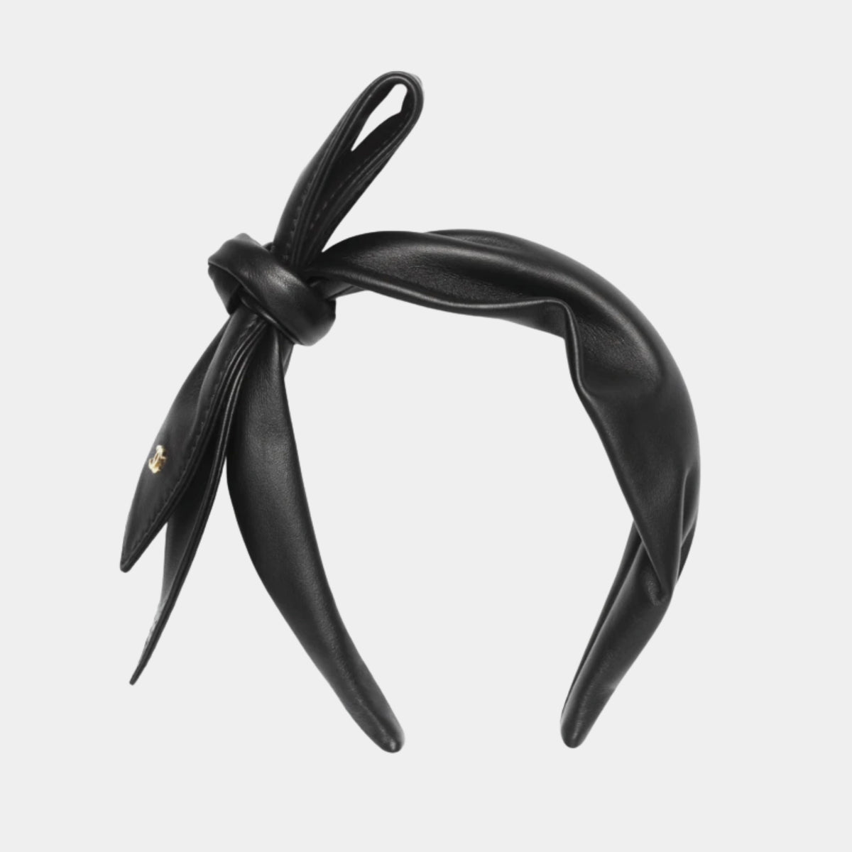 Headband Lambskin & Metal Black & Gold