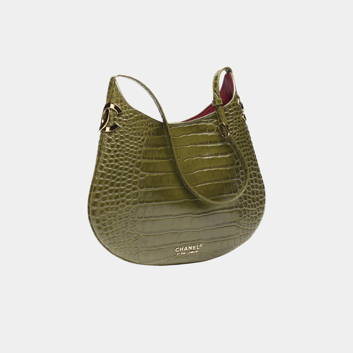 Hobo Bag Leather & Gold-Plated Metal
