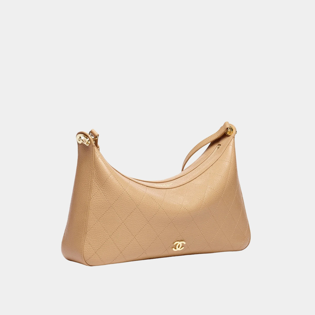 Large hobo Bag Calf & gold-plated metal