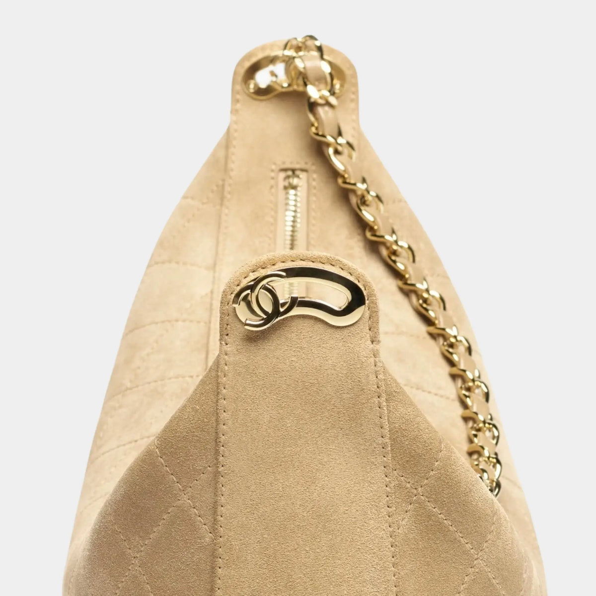 Large hobo Bag Calf & gold-plated metal