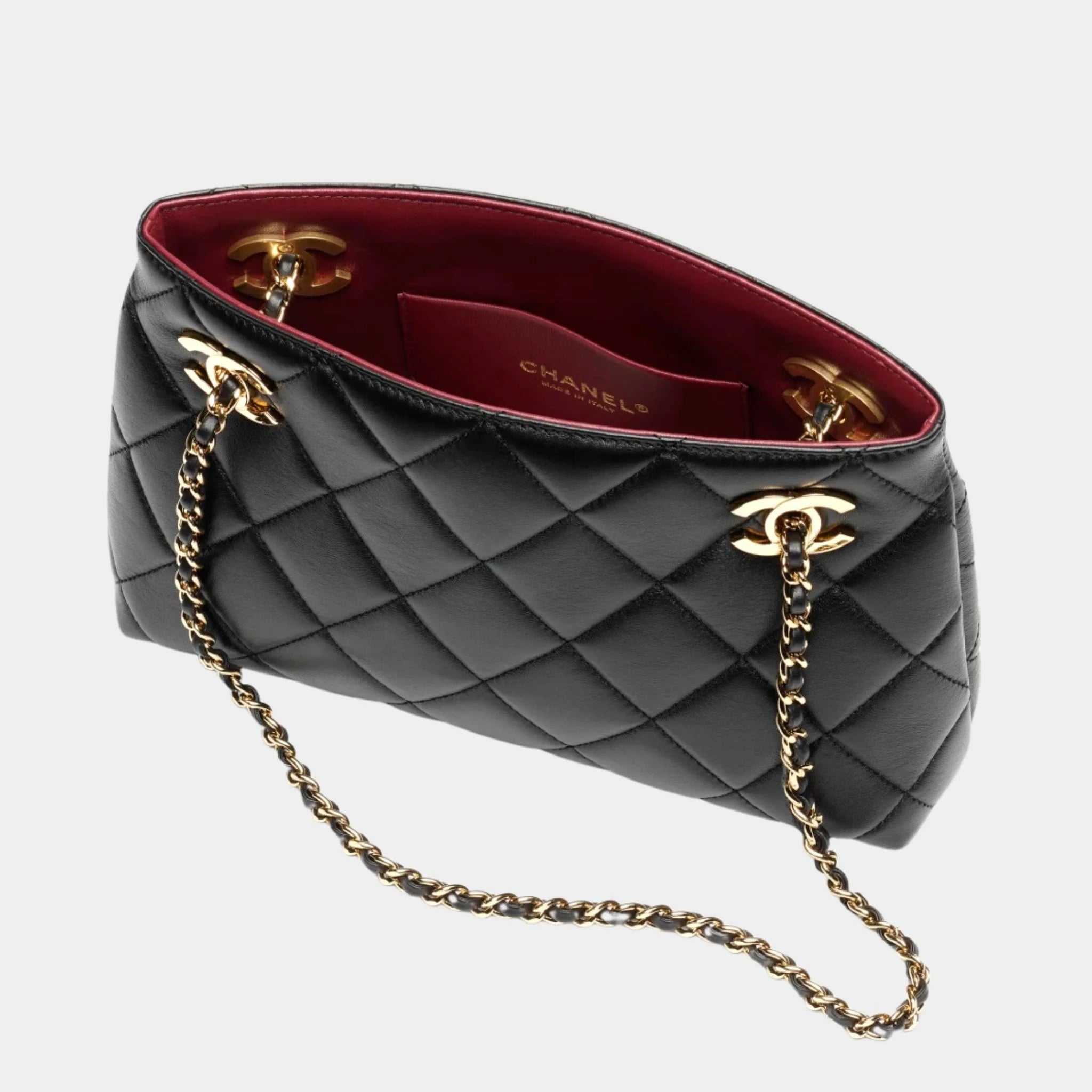 Chanel Small Tote Bag Lamb & Gold-plated Metal
