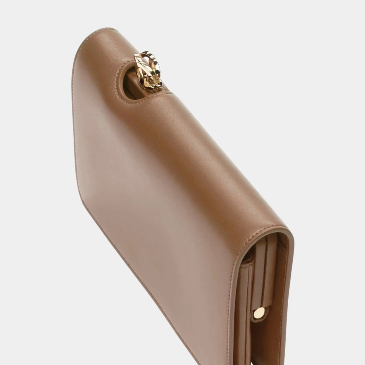 Clutch Leather & Gold-Tone Metal