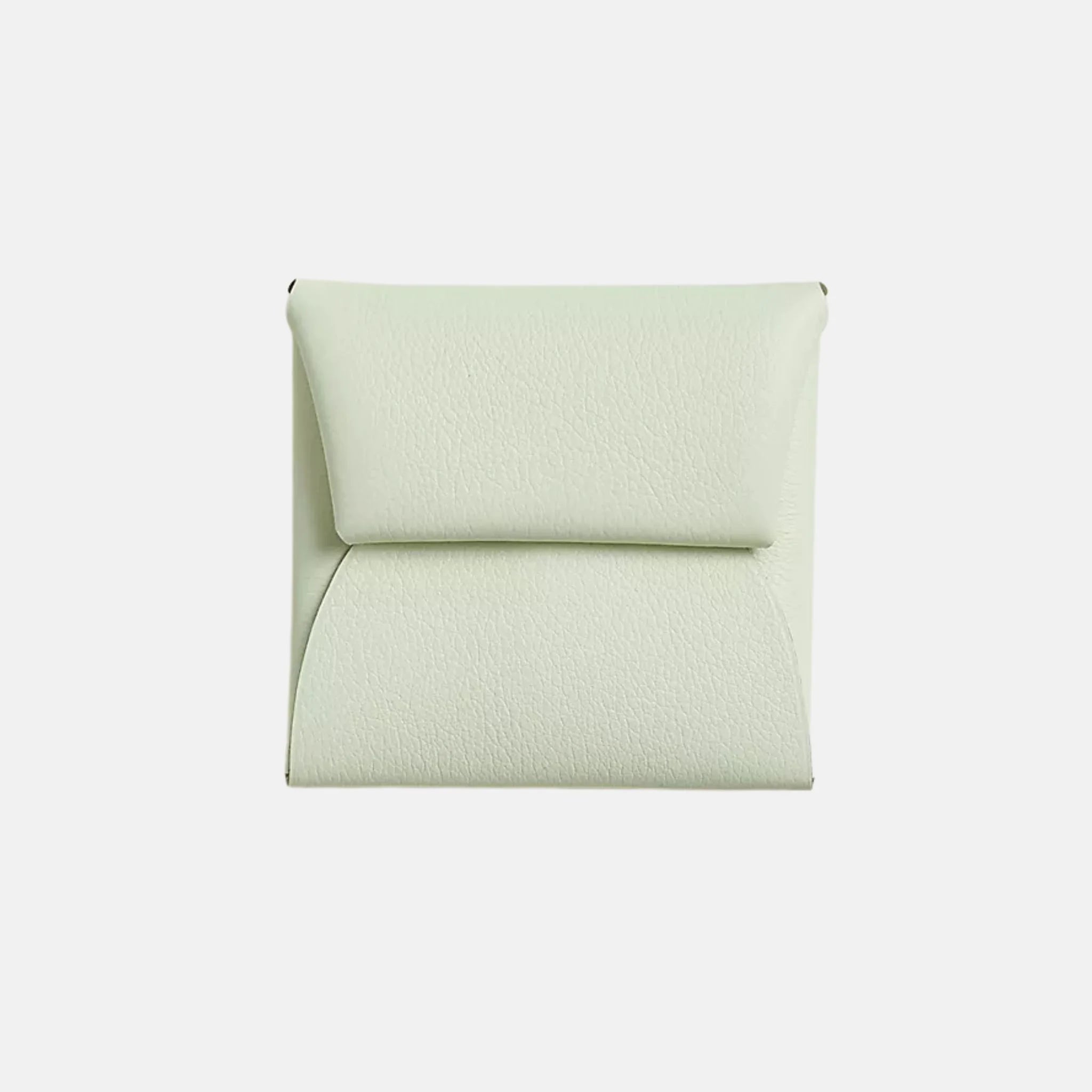 Hermes Bastia Purse Evercolor Calfskin, Front, Mushroom/ Vert Fizz