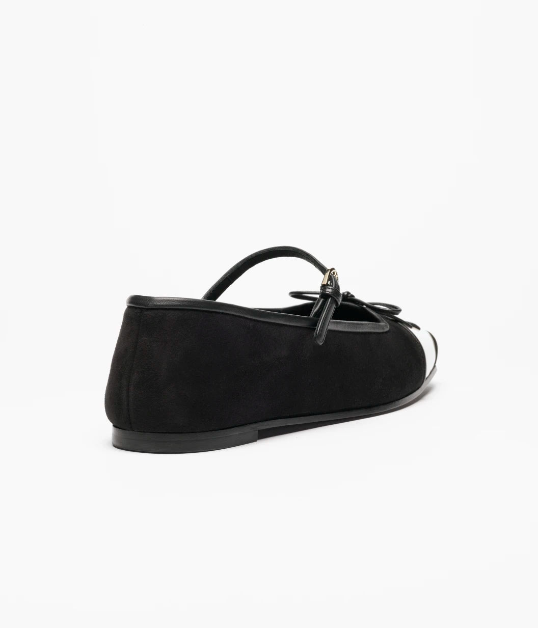 Mary Janes Suede Kidskin & Patent Calfskin Black & White