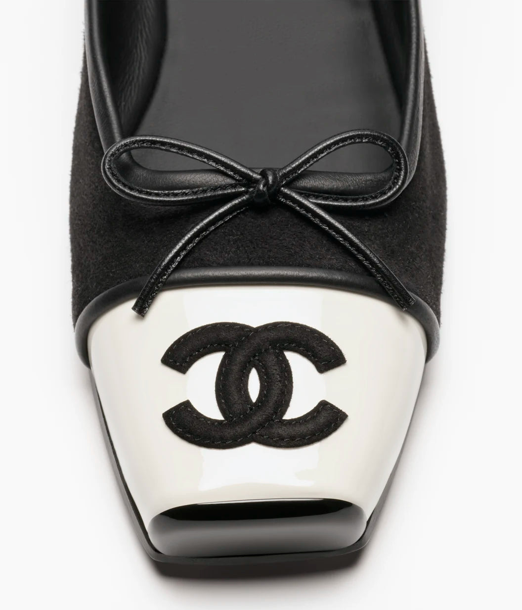 Mary Janes Suede Kidskin & Patent Calfskin Black & White