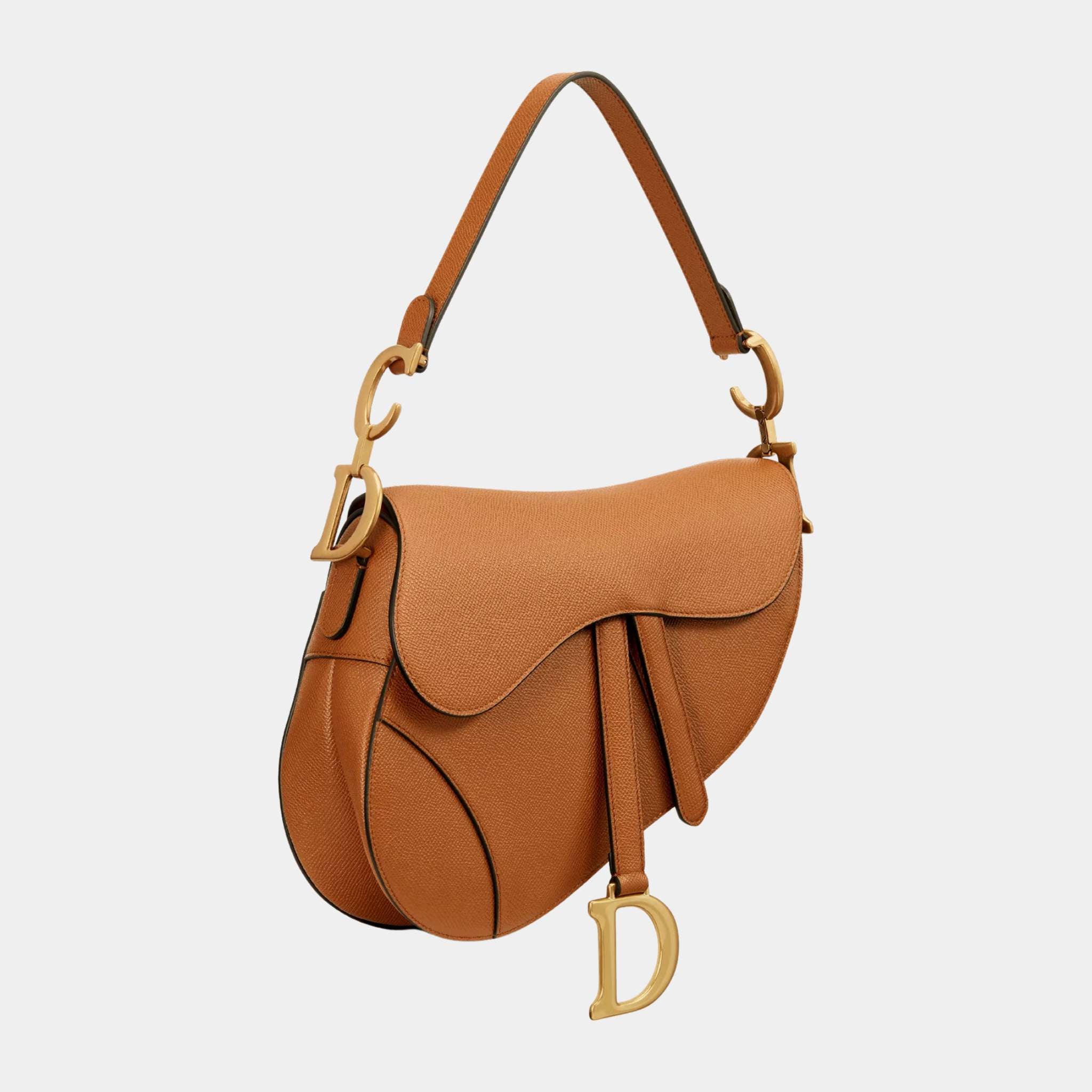 Dior Saddle Bag With Strap, Golden Saddle, Side