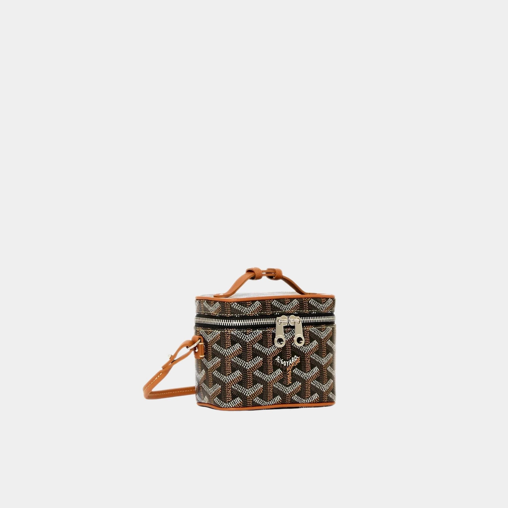 Goyard Muse Nano Vanity, Black and Tan, Front