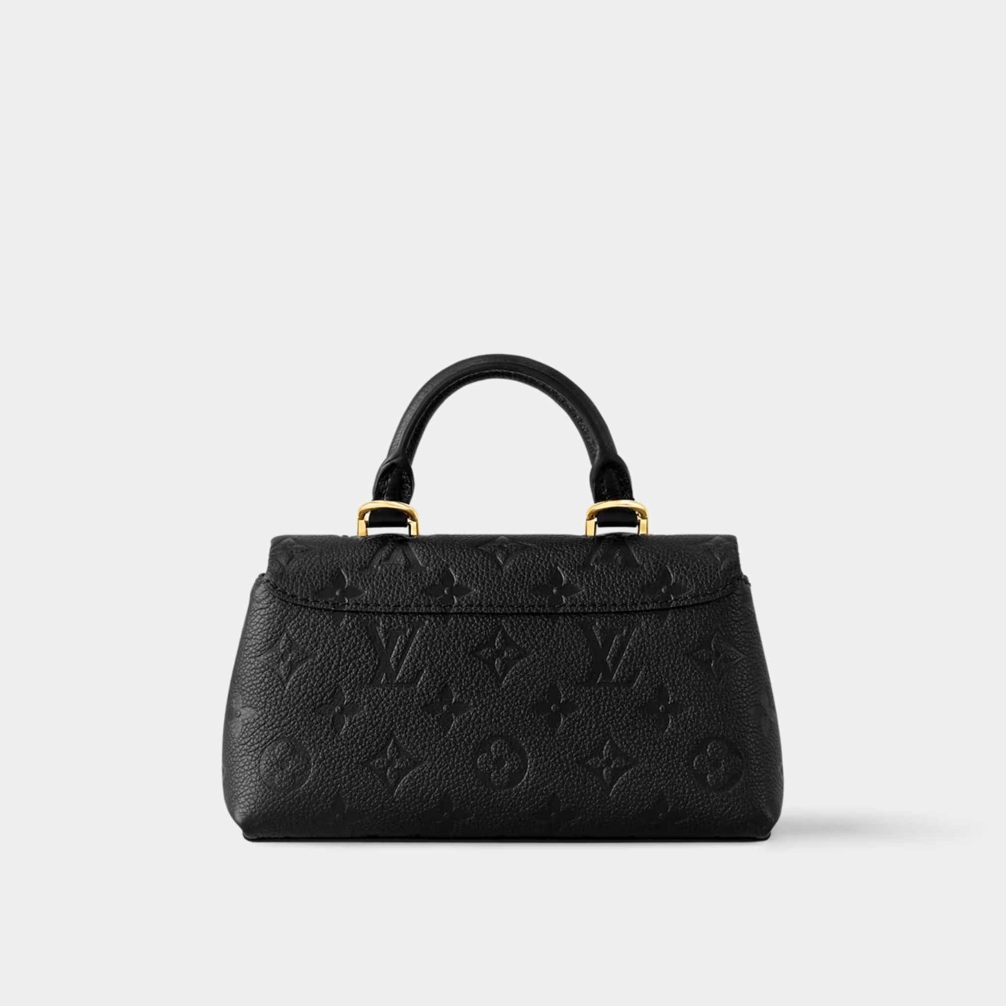 Louis Vuitton Nano Madeleine Handbag Monogram Empreinte Leather Black Behind View
