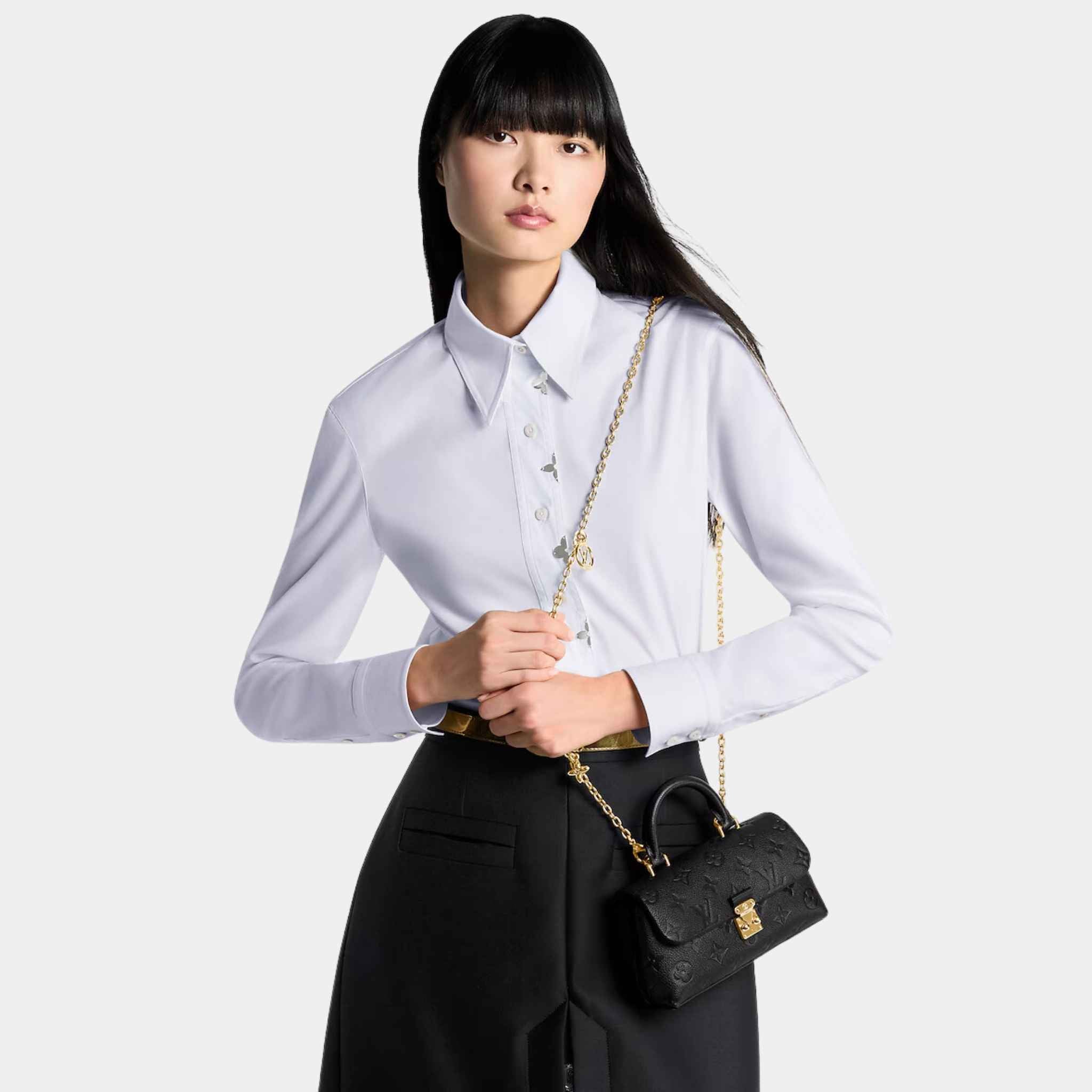 Louis Vuitton Nano Madeleine Handbag Monogram Empreinte Leather Black Model View