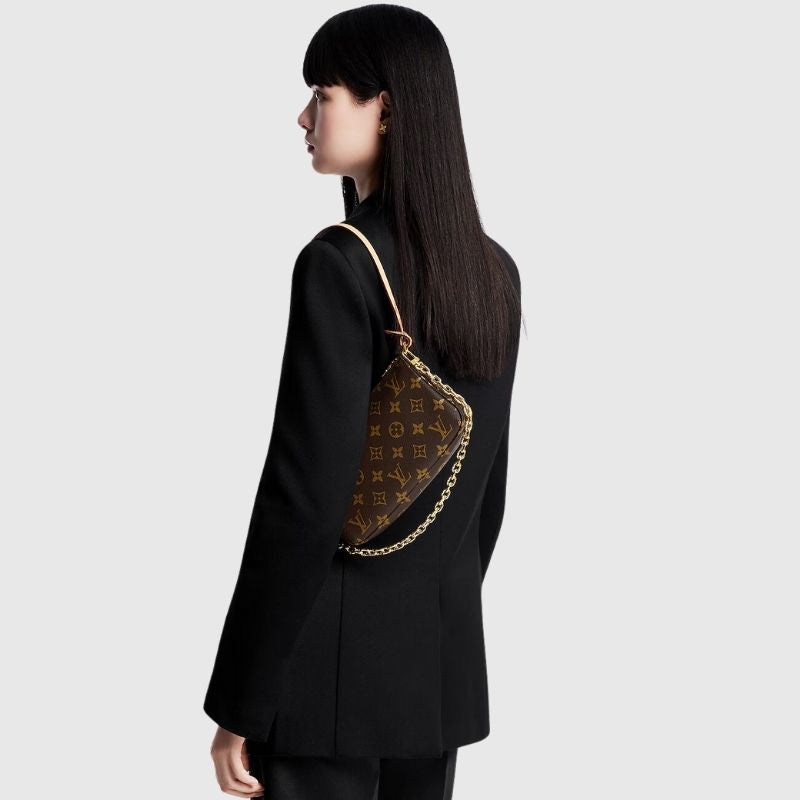 Louis Vuitton Pochette Accessoires Handbag Monogram Canvas Model View2