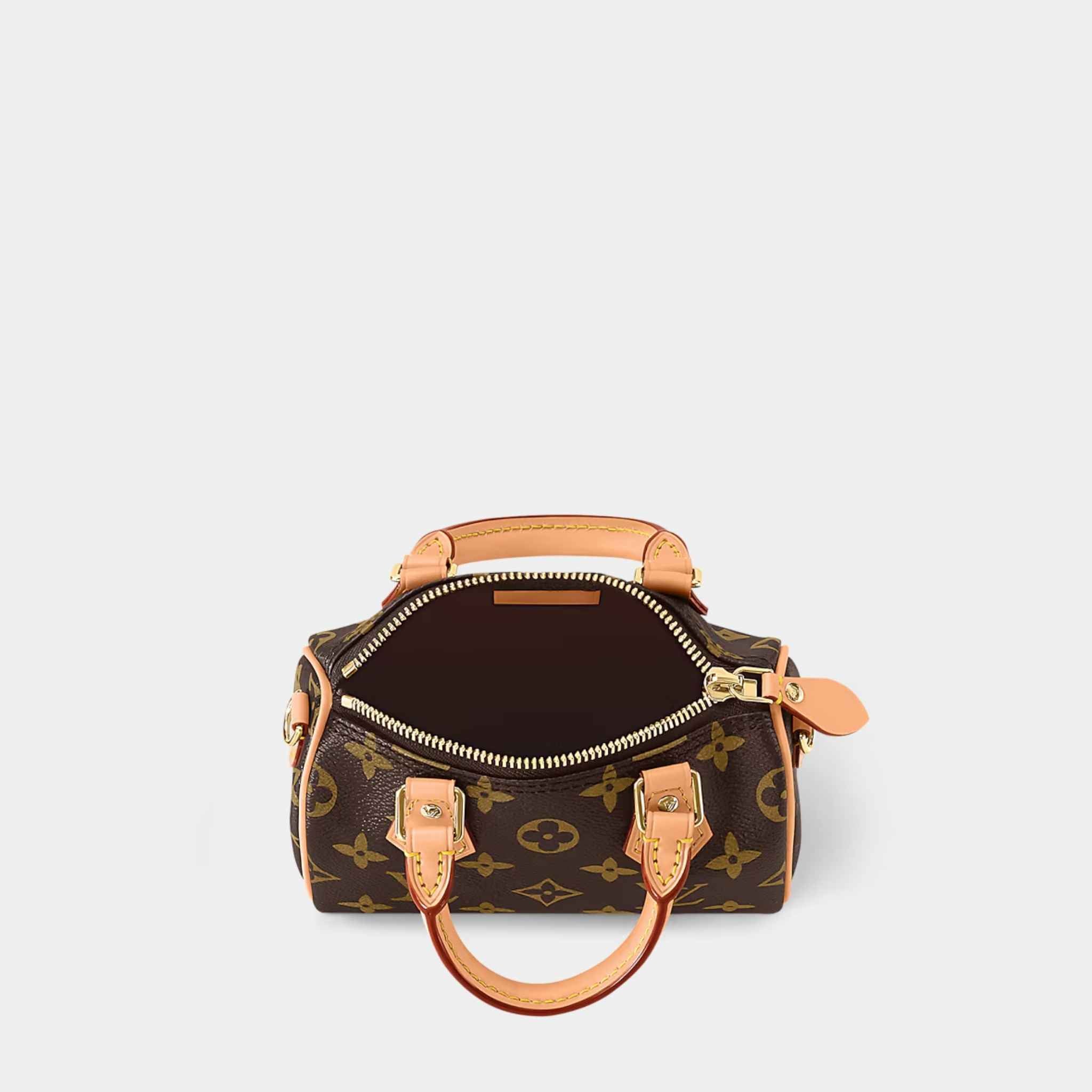 Louis Vuitton Speedy Nano Handbag Monogram Canvas Inside View