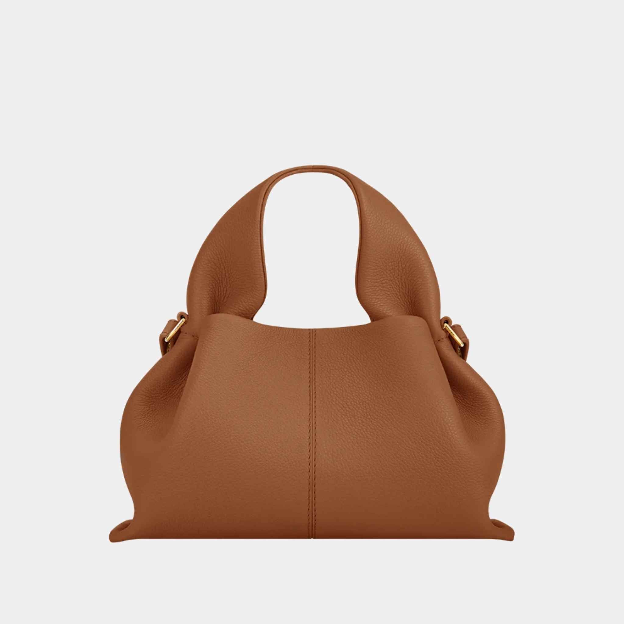 Polene Numero Neuf Mini Handbag Textured Camel Front