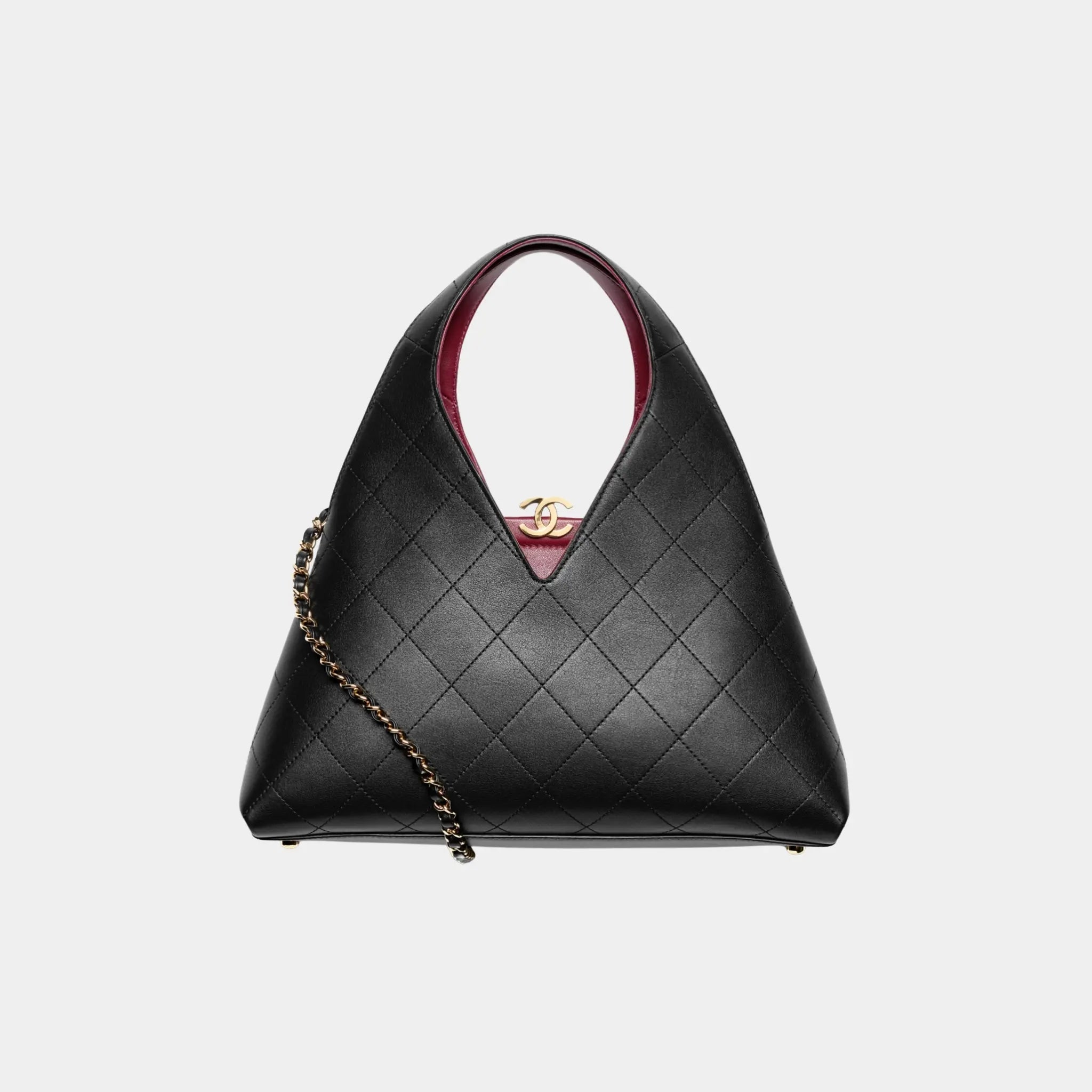 Tote in Black Calfskin & Gold-Tone Metal