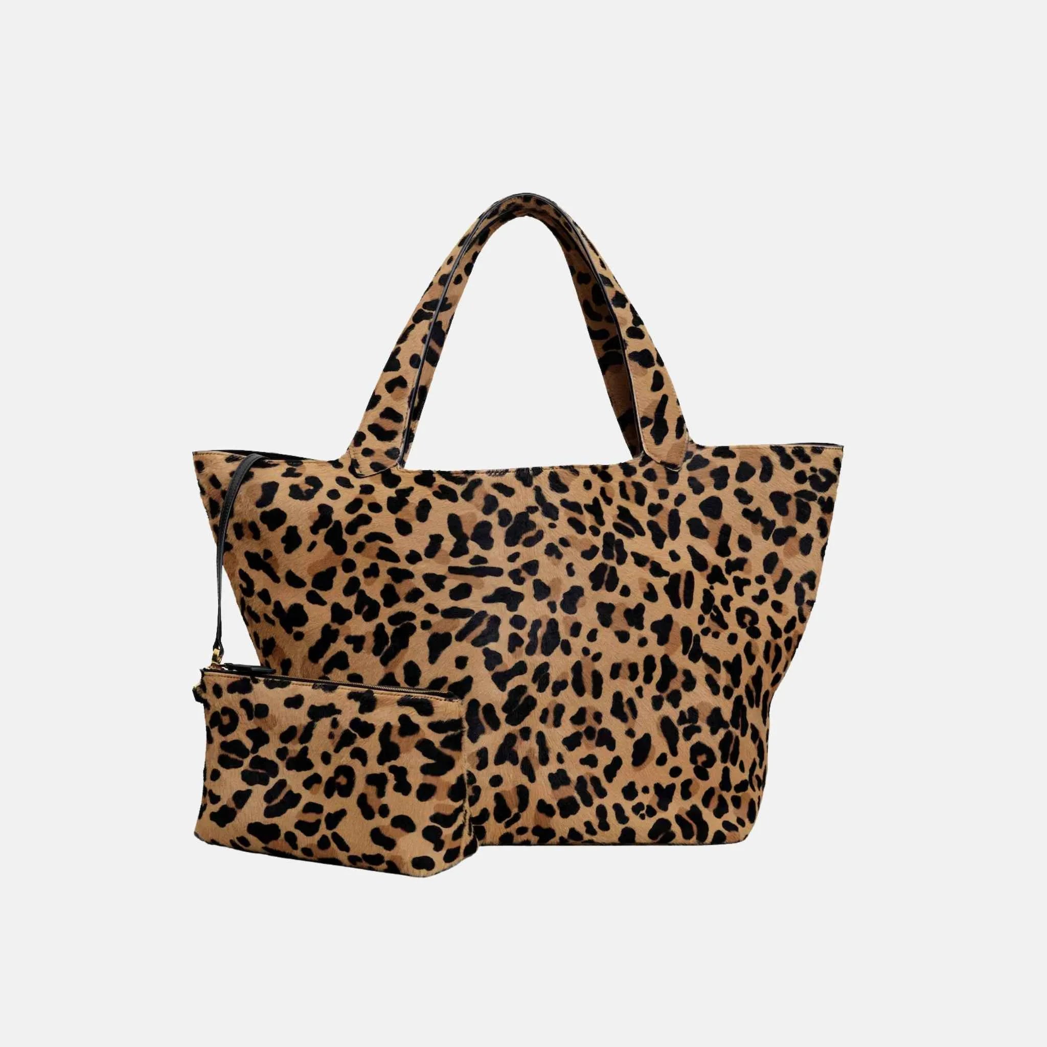 Alaia Le Cabas Bag in Leopard Haircalf, Full