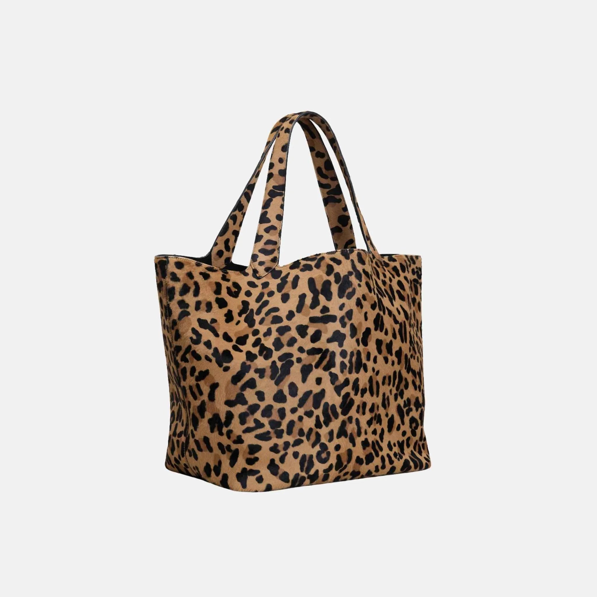 Alaia Le Cabas Bag in Leopard Haircalf, Side