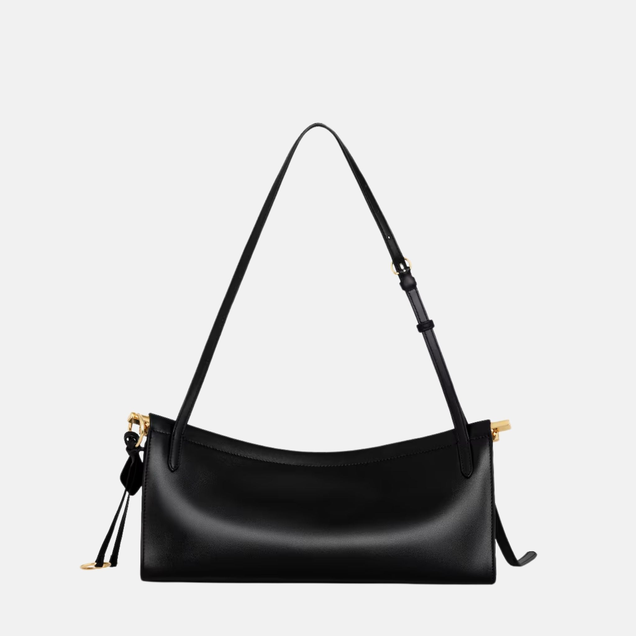 Alaia Le Click East West Medium Leather Bag, Black, Back