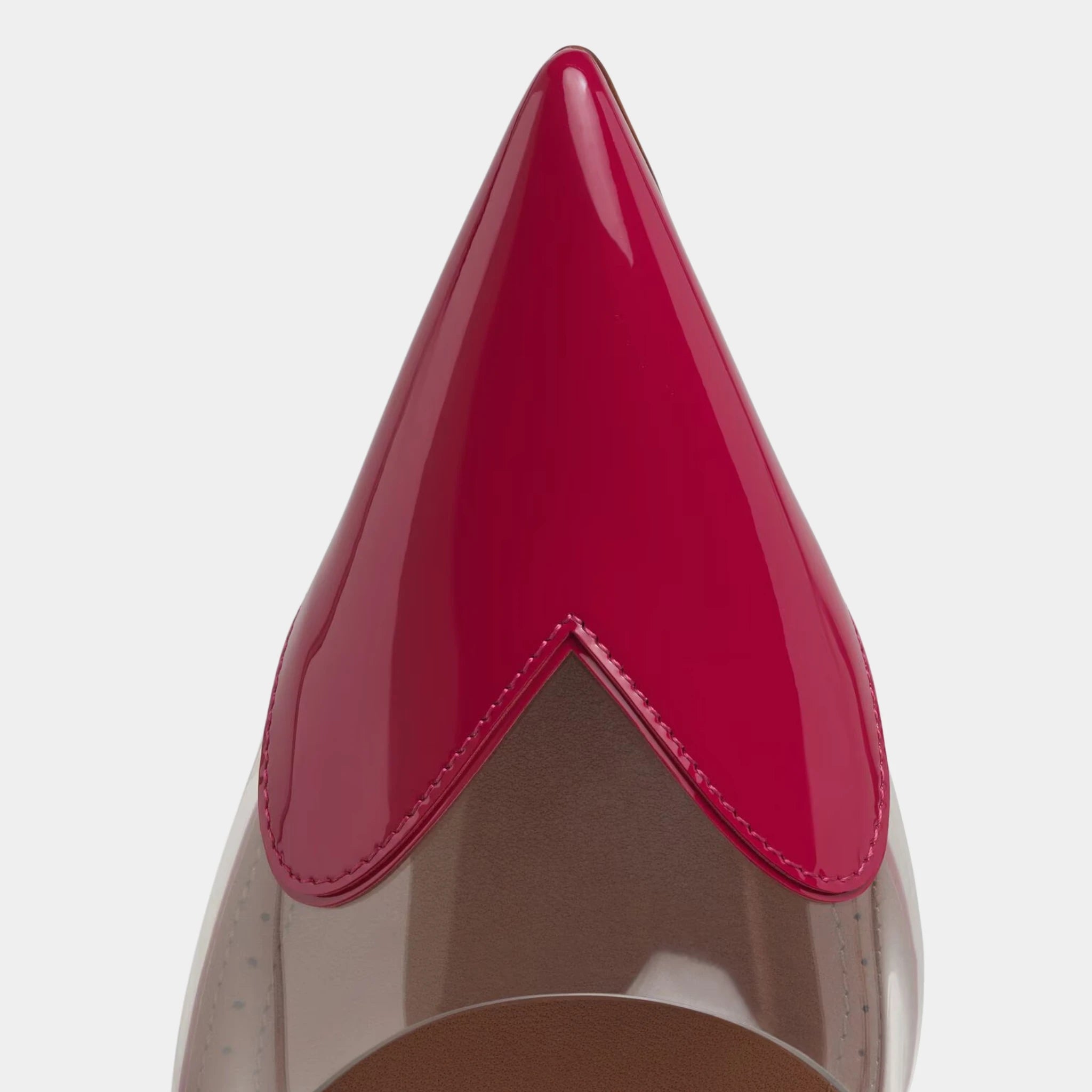 Alaia Le Coeur Slingbacks In Patent Lambskin, Raspberry, Top