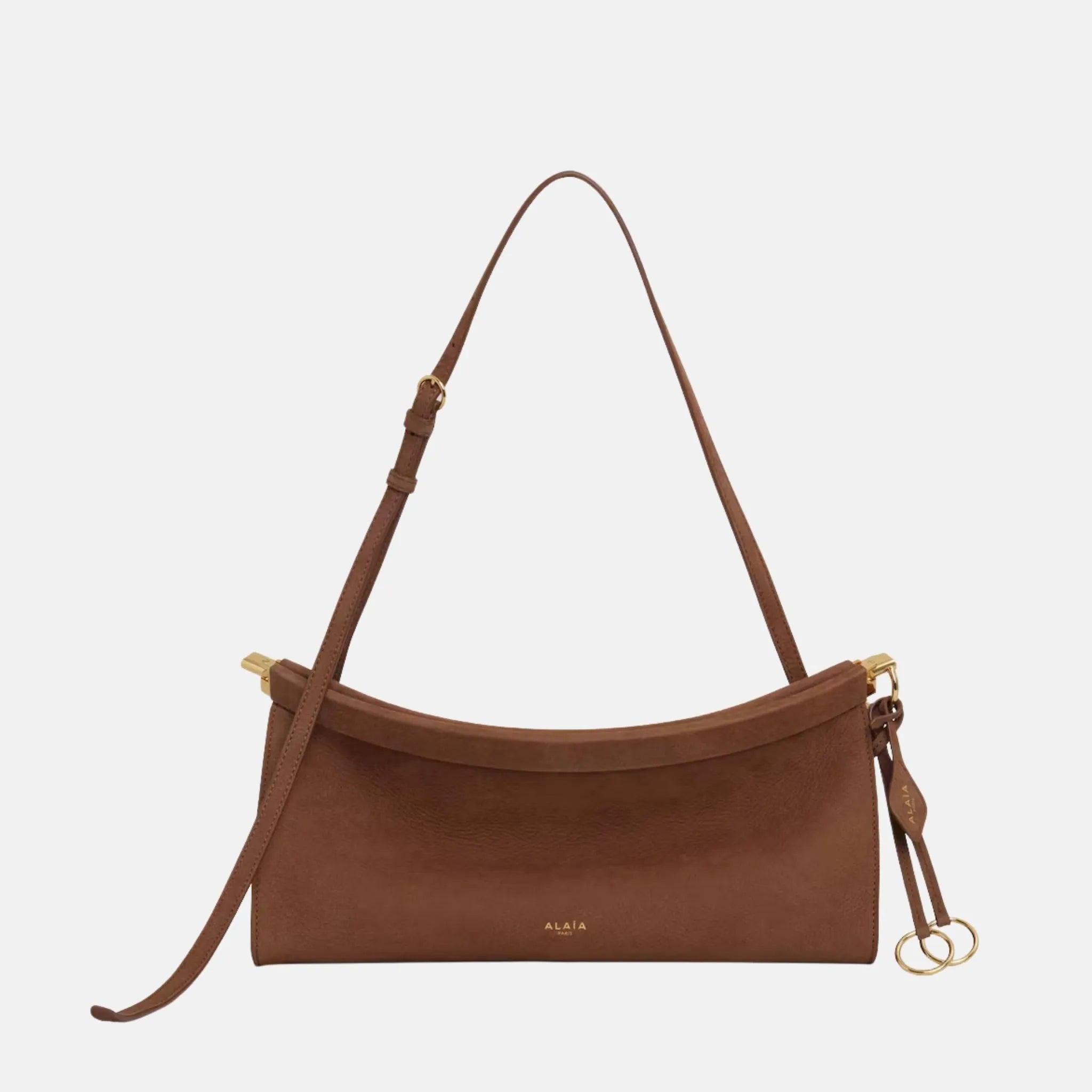 Alaia Le Teckel Clutch in Leopard Pony Leather, Umbrella, Front