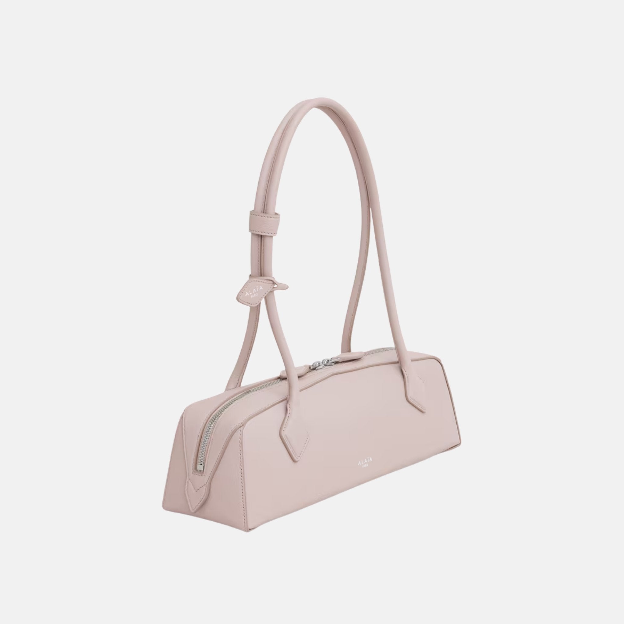 Alaia Le Teckel Medium Bag in Goatskin, Nude, Side