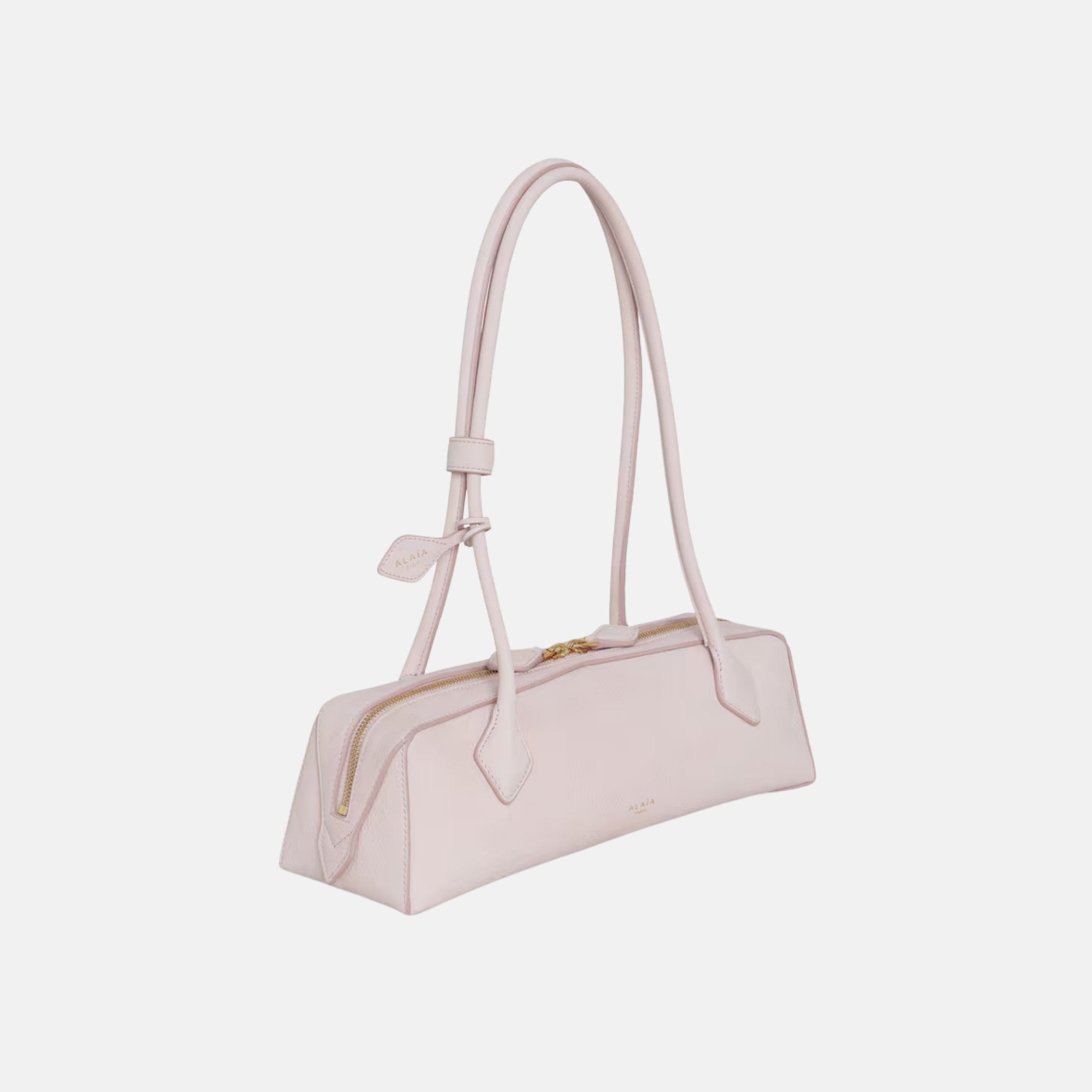 Alaia Le Teckel Medium Bag In Nubuck, Beige, Side