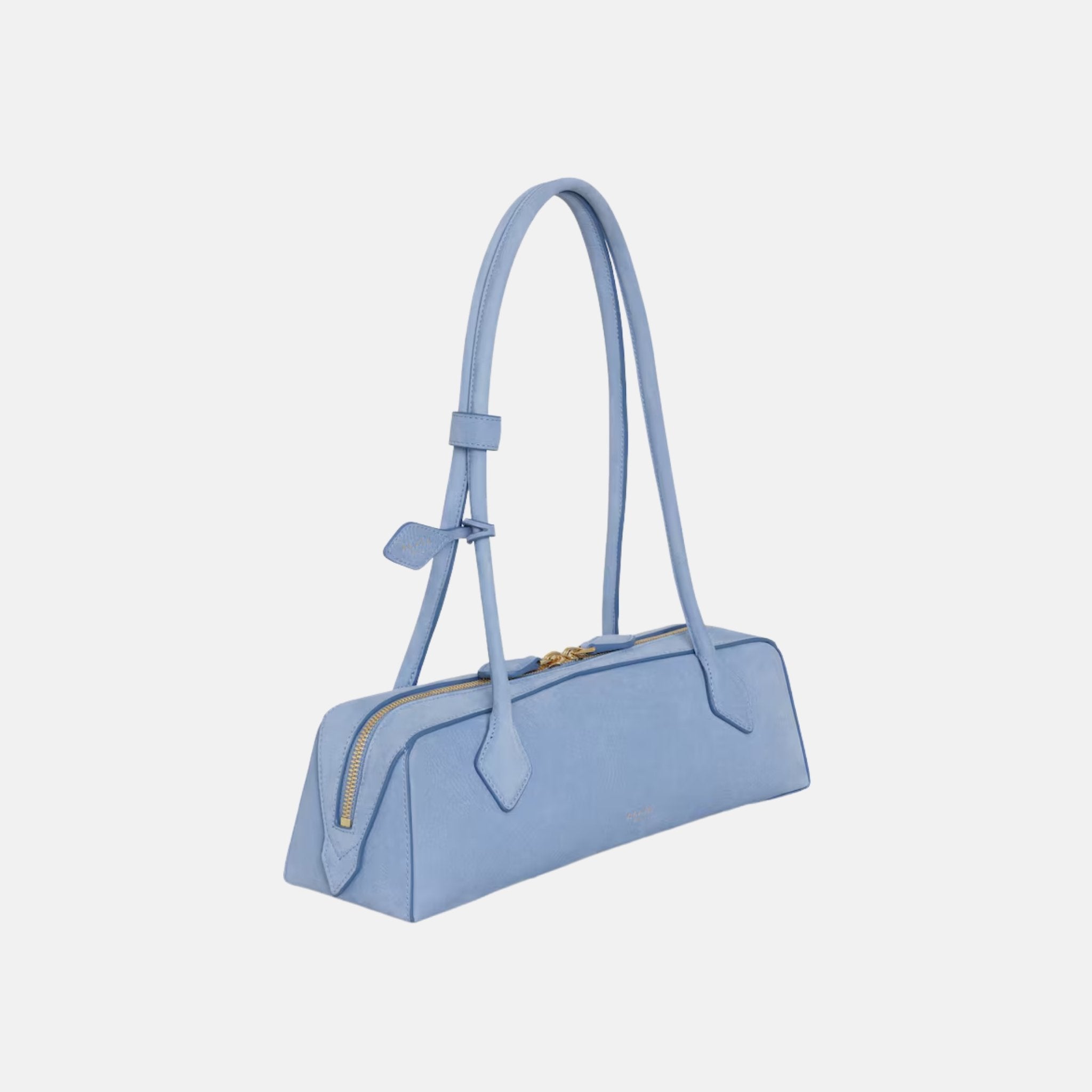 Alaia Le Teckel Medium Bag In Nubuck, Blue, Side