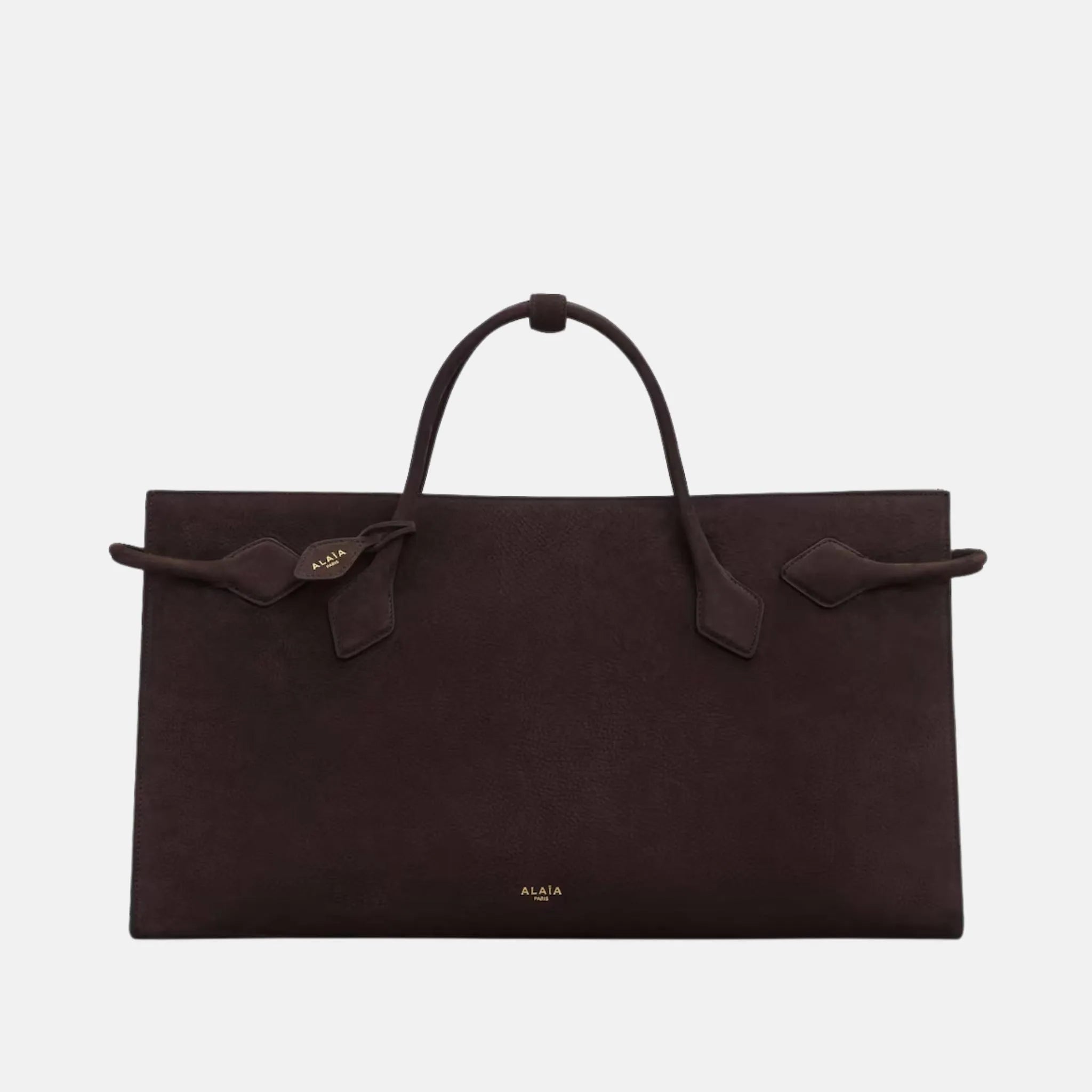 Alaia Le Teckel Nubuck Tote Bag, Front