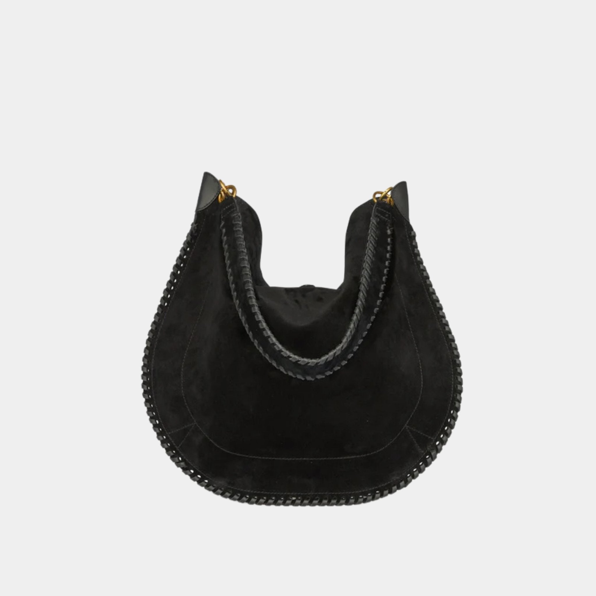 Isabel Marant Altay Soft Braided Suede Calfskin Leather Bag, Back