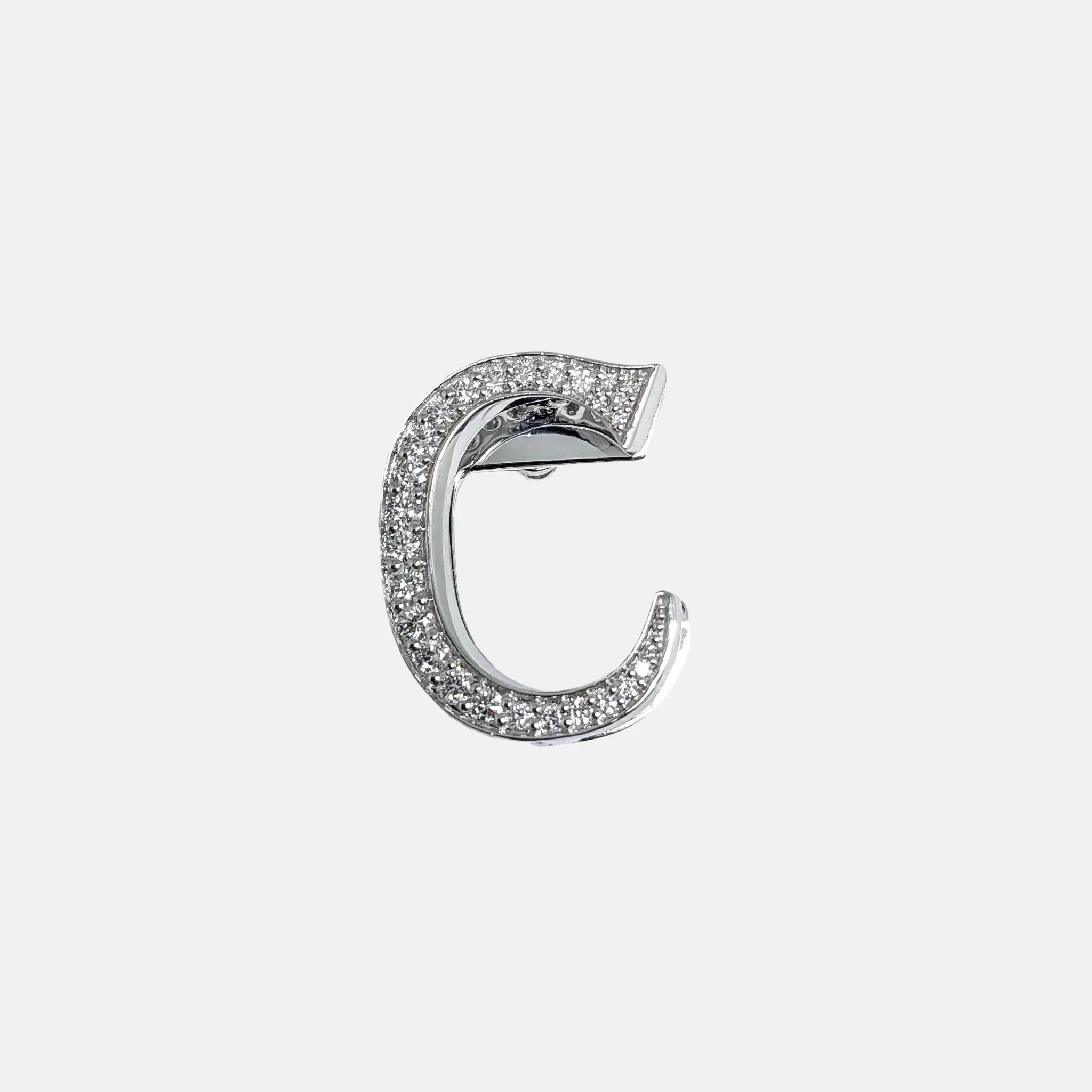 Ashna Mehta Alphabets Bag Bijoux with Natural Diamonds in White Gold, C