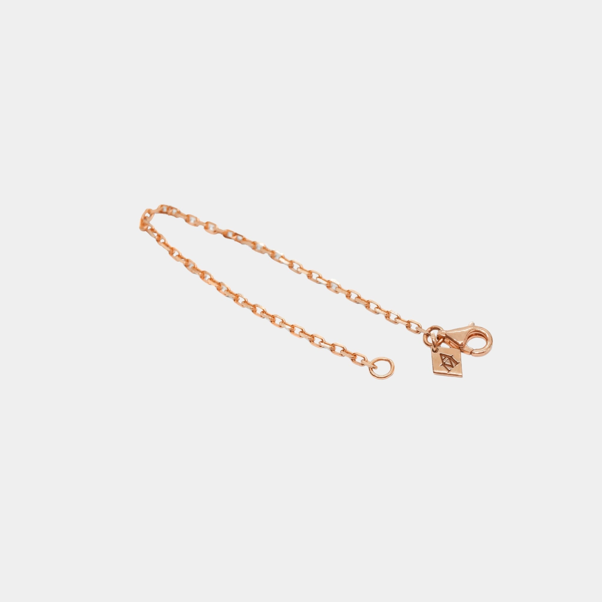 Ashna Mehta Bag Charm Extension Chain 4 Inches, Rose Gold, Front