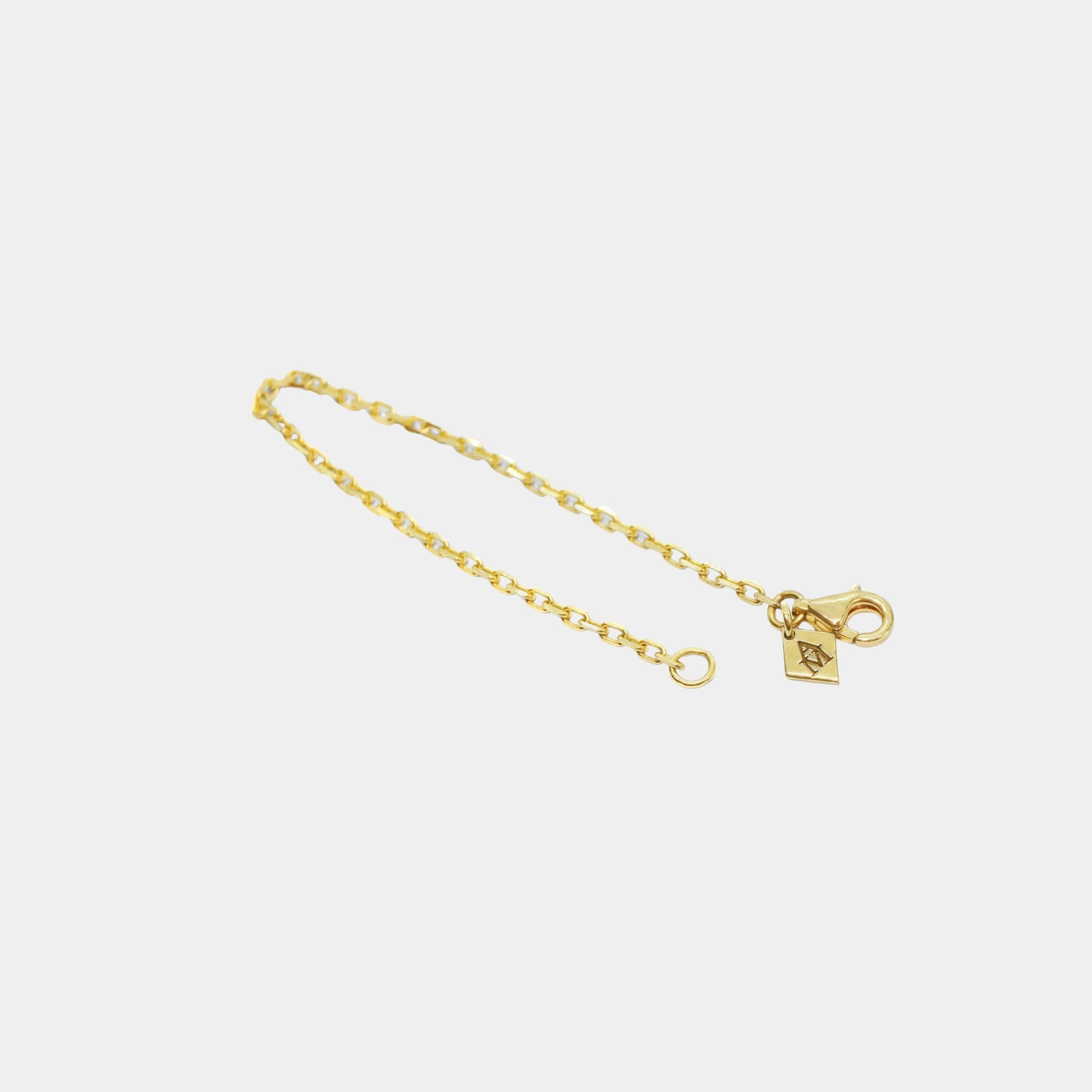 Ashna Mehta Bag Charm Extension Chain 4 Inches, Yellow Gold, Front