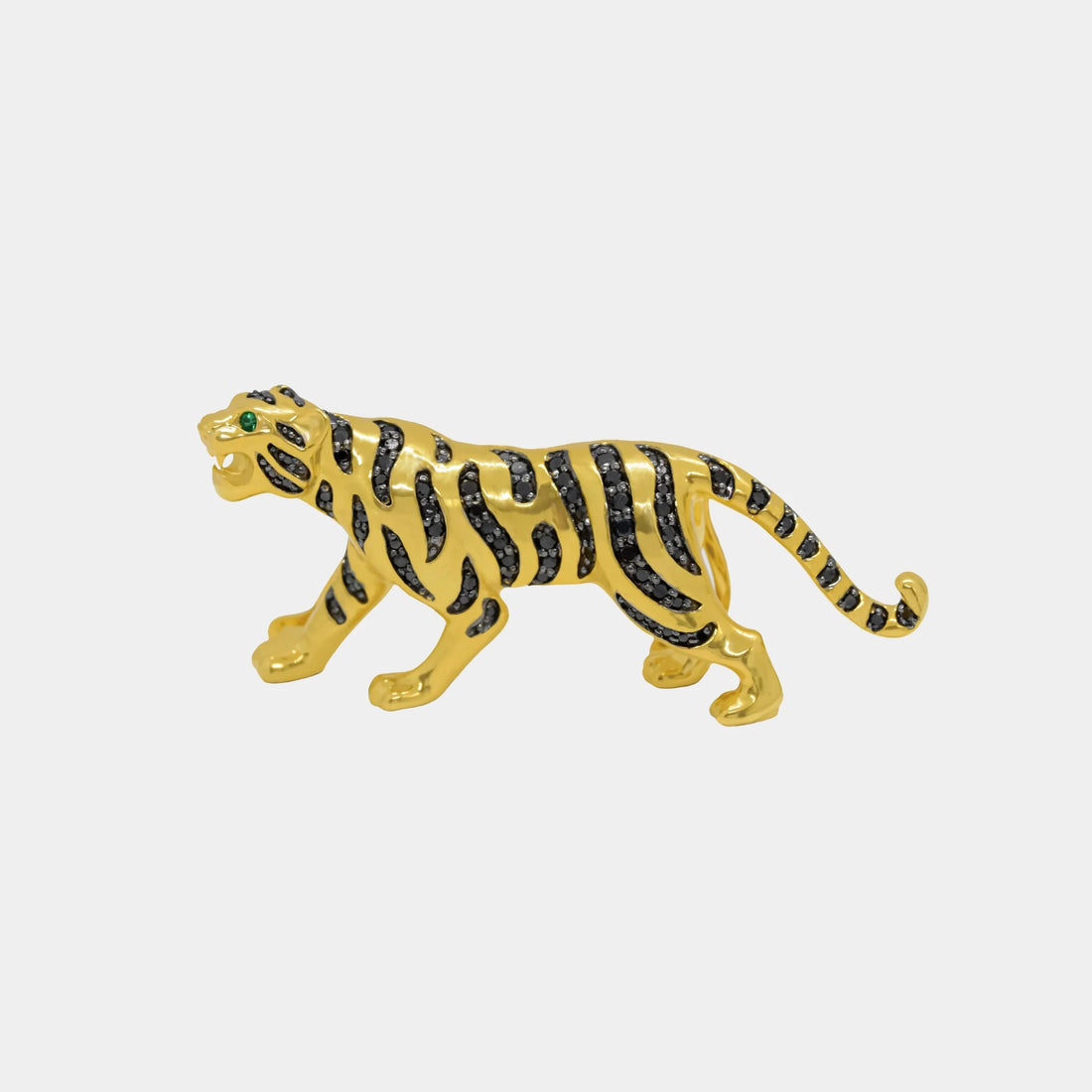 Ashna Mehta Tiger Customized Bag Bijoux, Gold, Black Diamond
