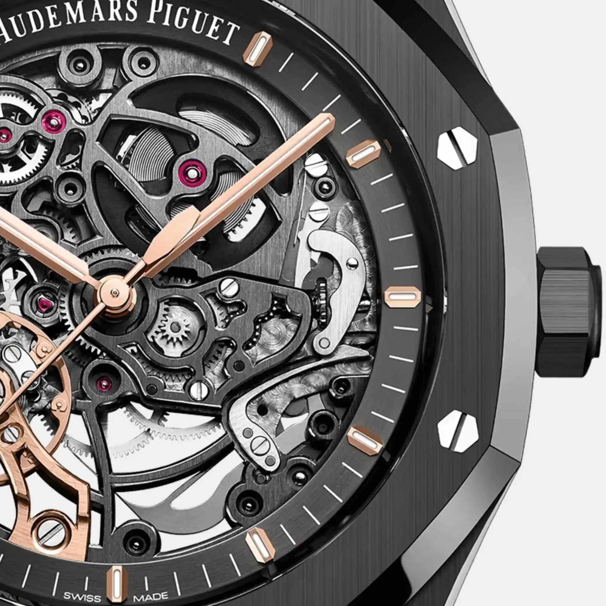 Audemars Piguet Royal Oak Double Balance Skeleton Ref. 15416CE.OO.1225CE.01, Closeup
