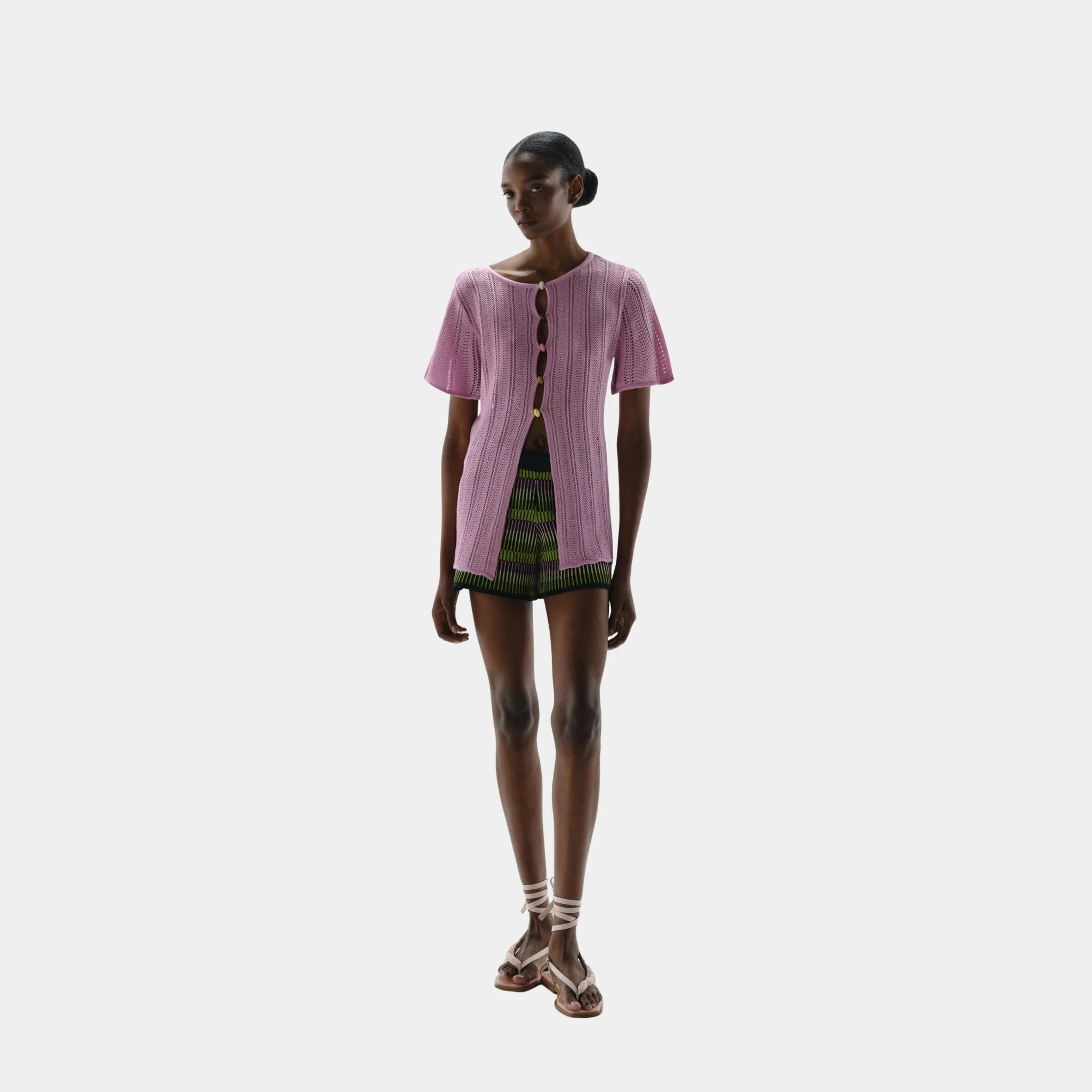 Baobab Corsica T-shirt, Cuarzo Rosado, Model, Front