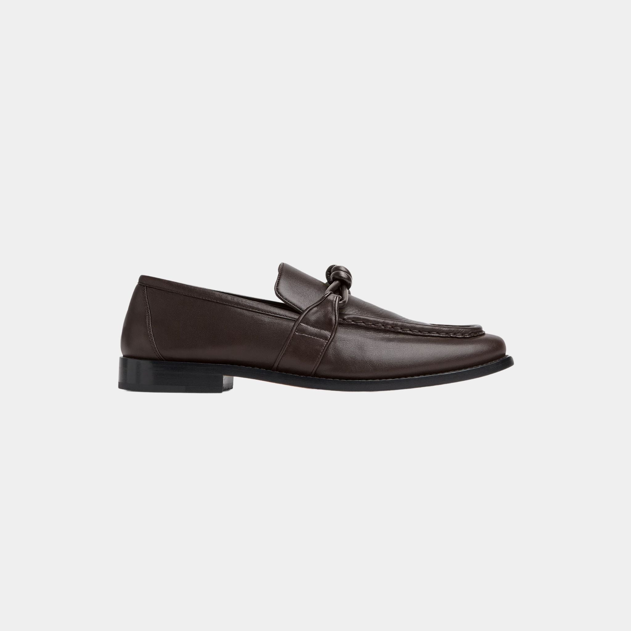 Bottega Veneta Astaire Loafer Calfskin Signature Knot Detail Men, Fondant, Side