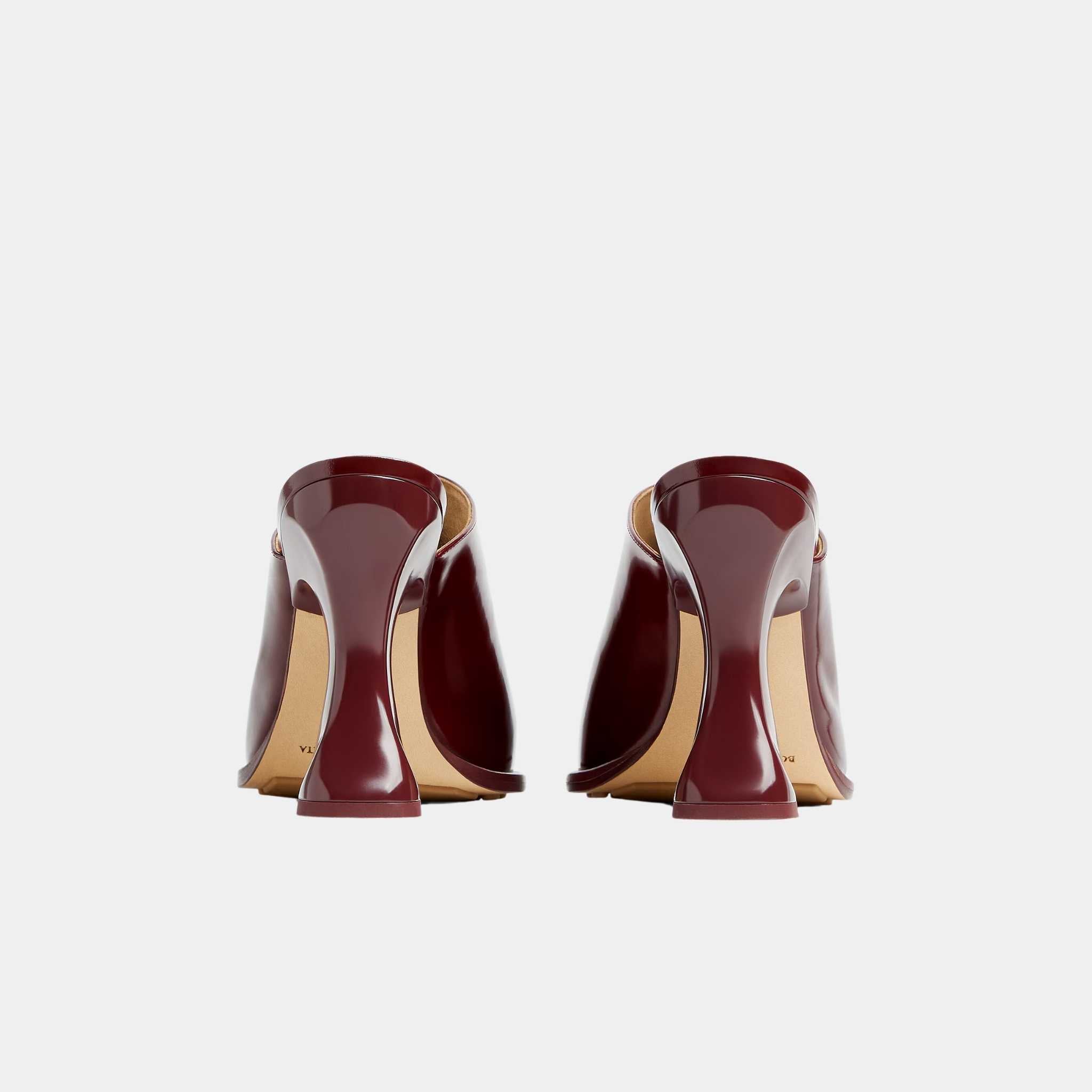 Bottega Veneta Cha-Cha Calfskin Leather Mule Pump, Merlot, Back