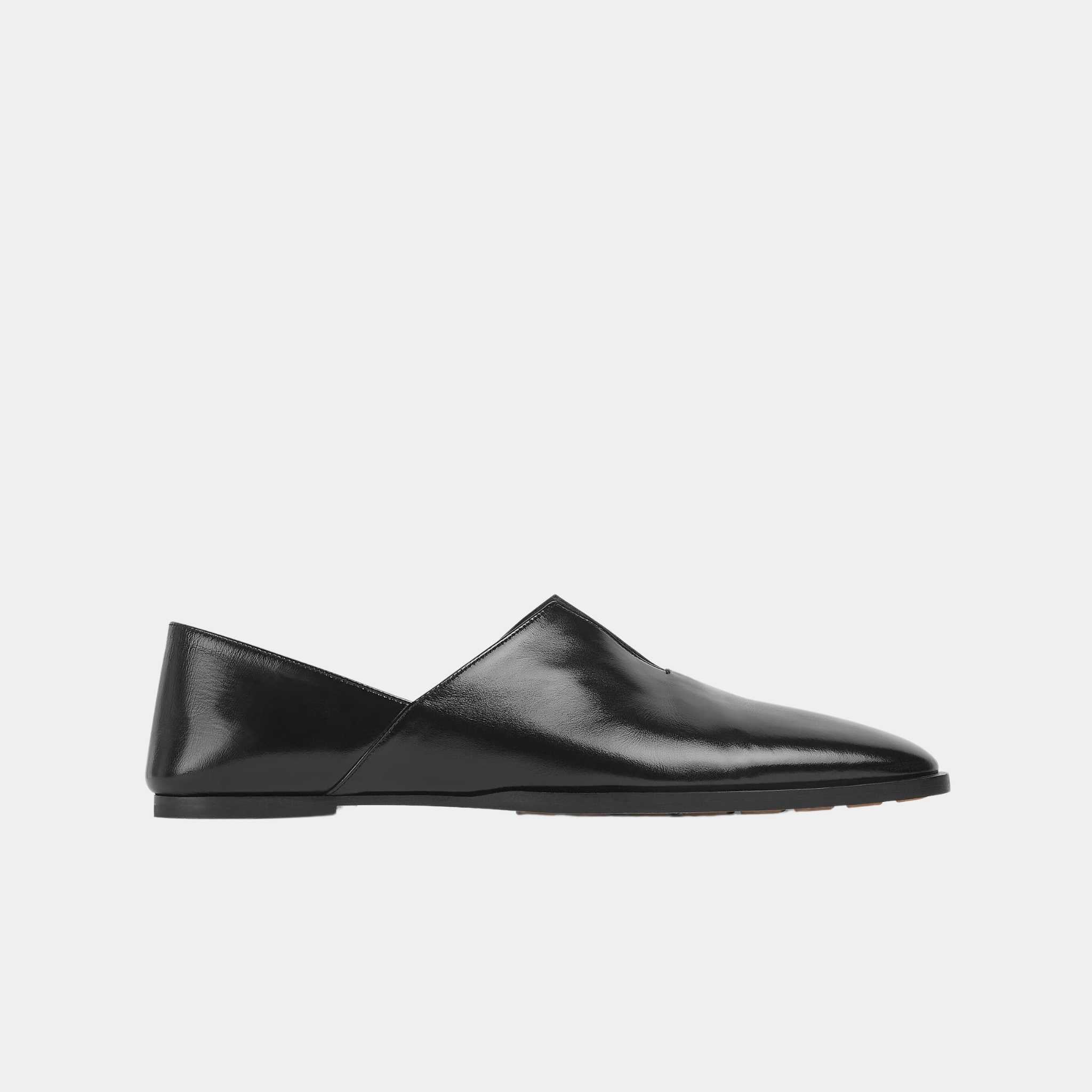Bottega Veneta Cha-Cha Slipper Calfskin Closed-Back Slipper, Side
