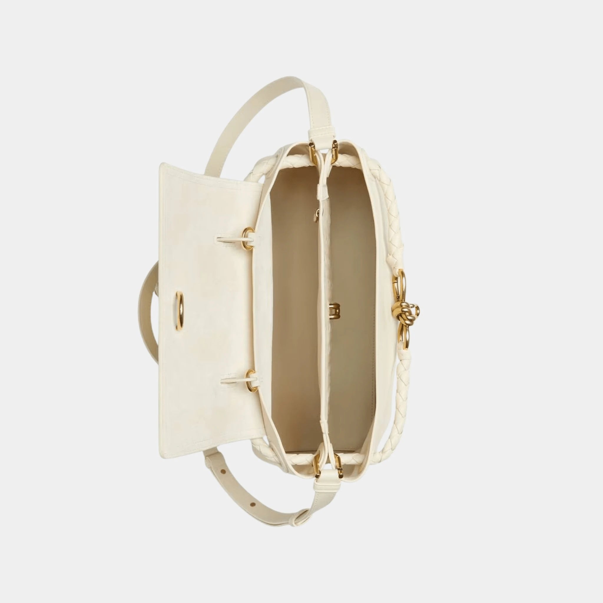 Bottega Veneta Ciao Ciao Silky Calf Leather, Sea Salt, Top