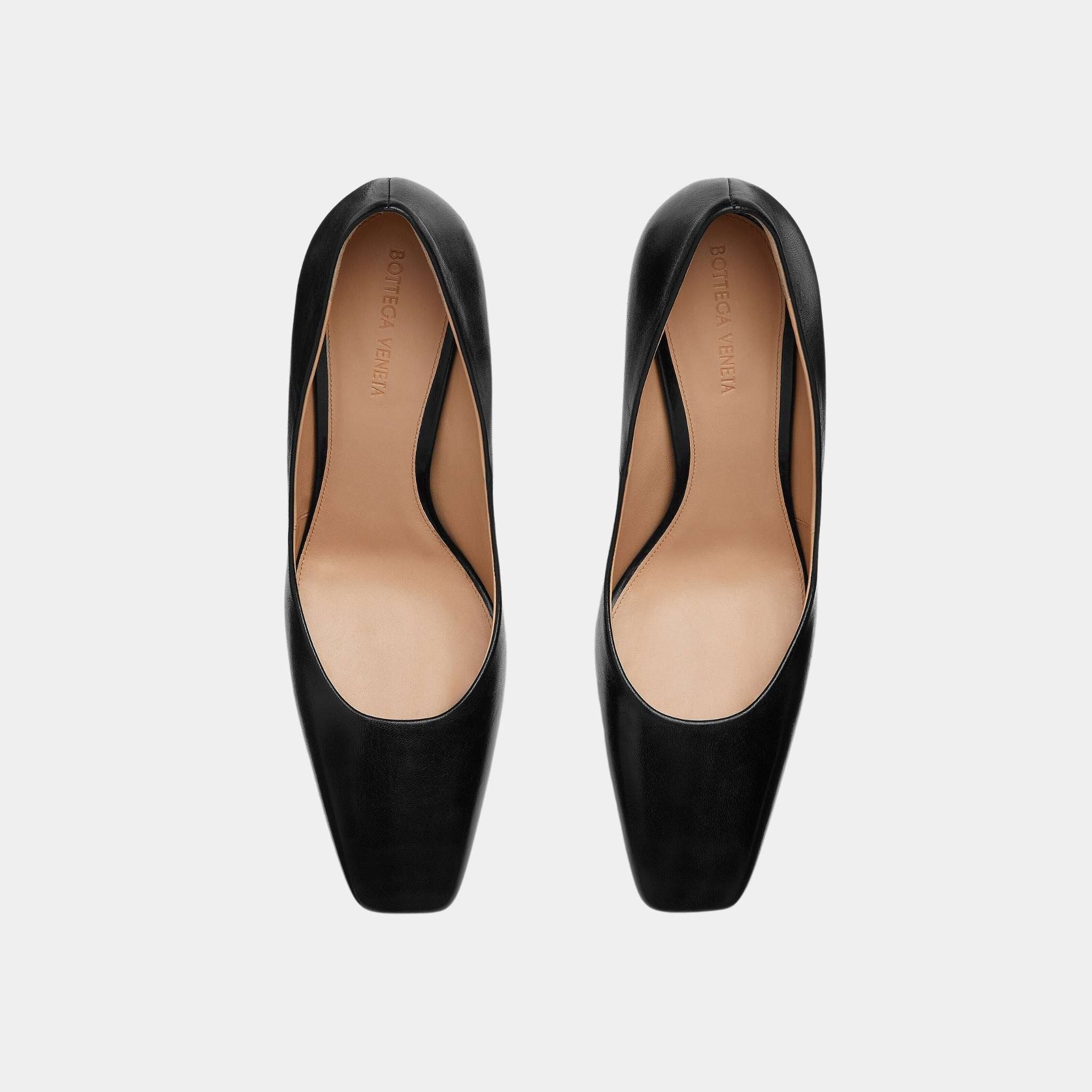 Bottega Veneta Knot High Heel Pump in Soft Lambskin, Black, Top