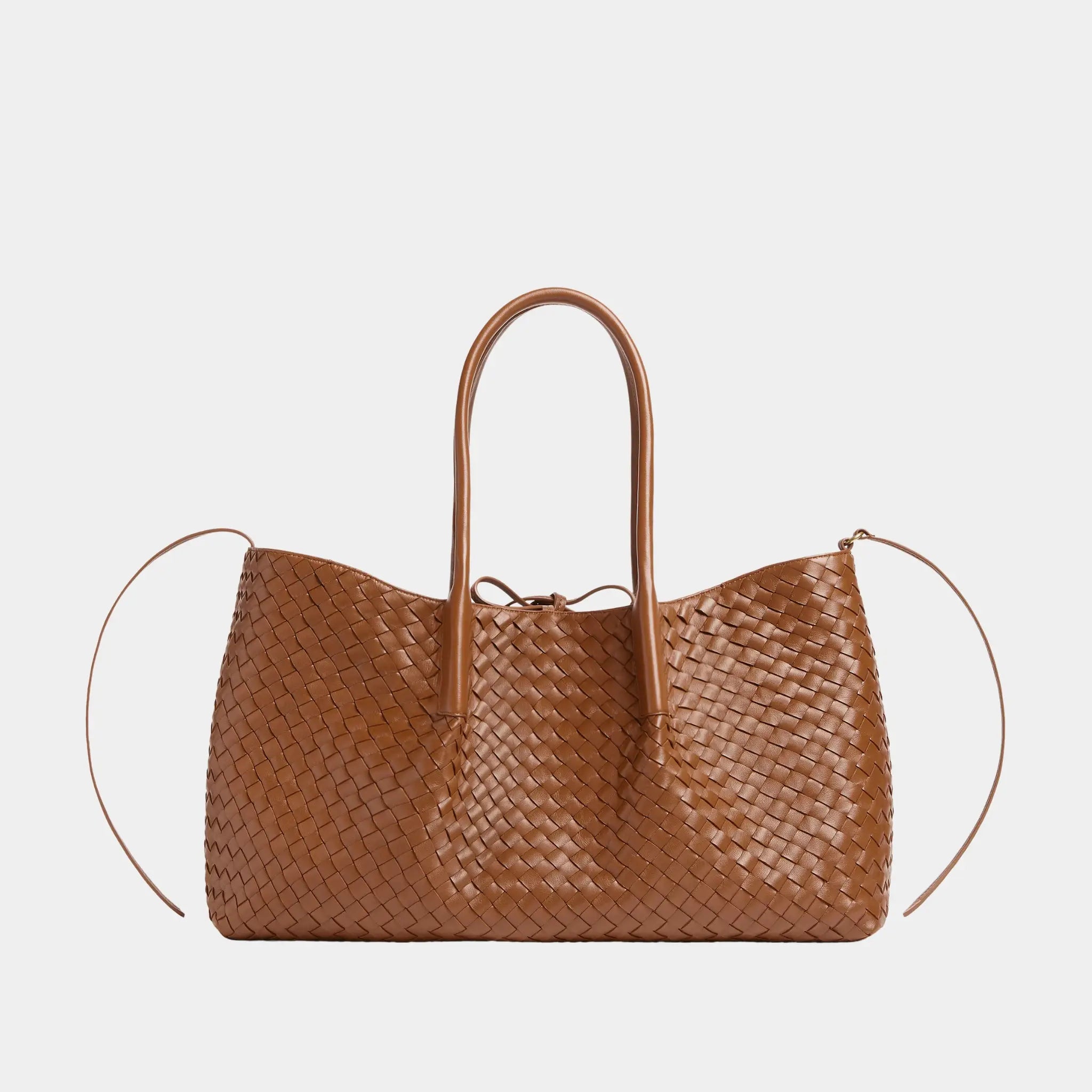Bottega Veneta Large Pinacoteca Tote Bag, Amber, Blue Royal, Front