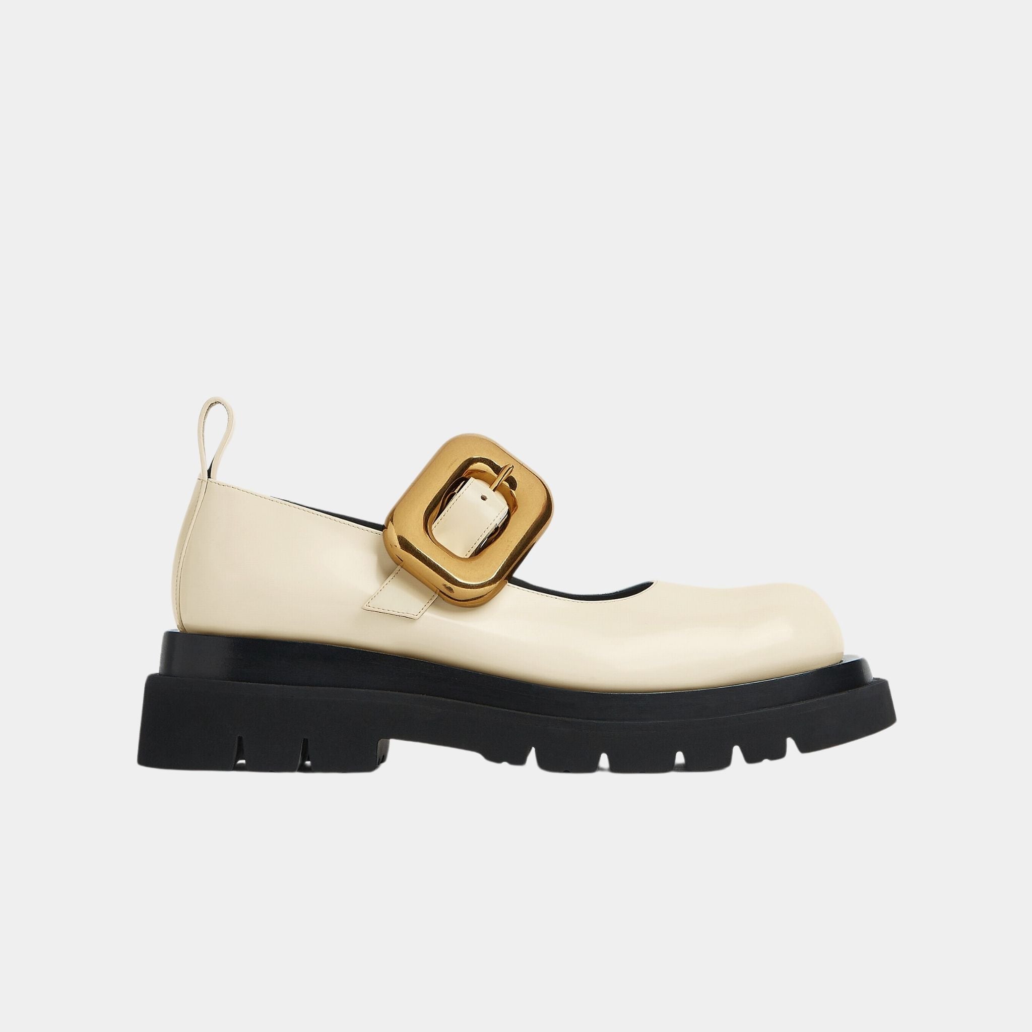 Bottega Veneta Lug Brushed Leather Mary-Jane, Side