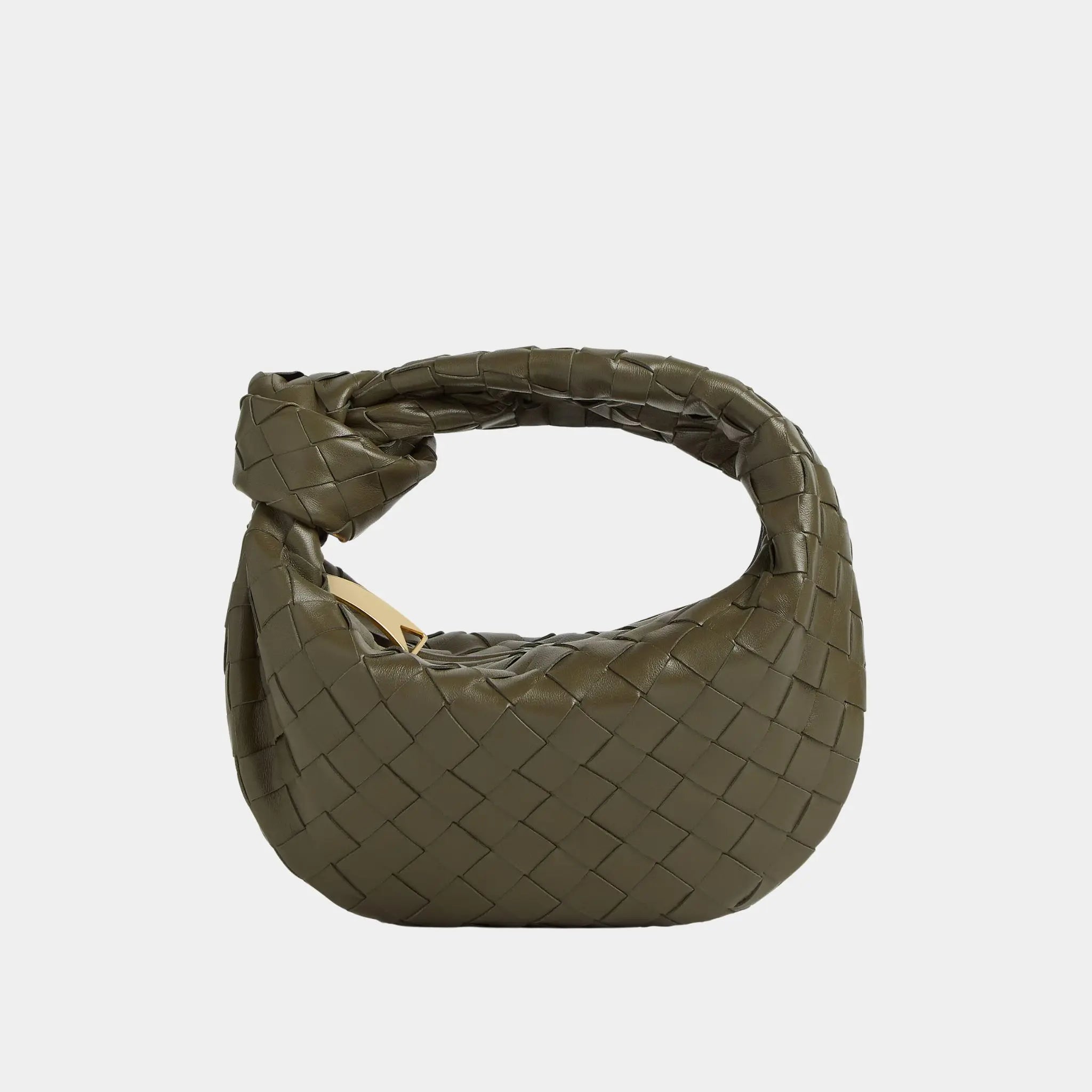 Bottega Veneta Mini Jodie Handbag, Cypress, Front