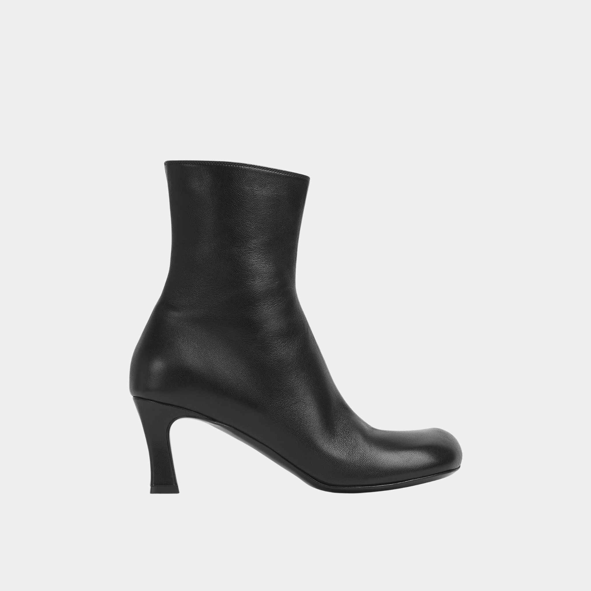 Bottega Veneta Nico Ankle Boot Lamskin with Kitten Heel, Side