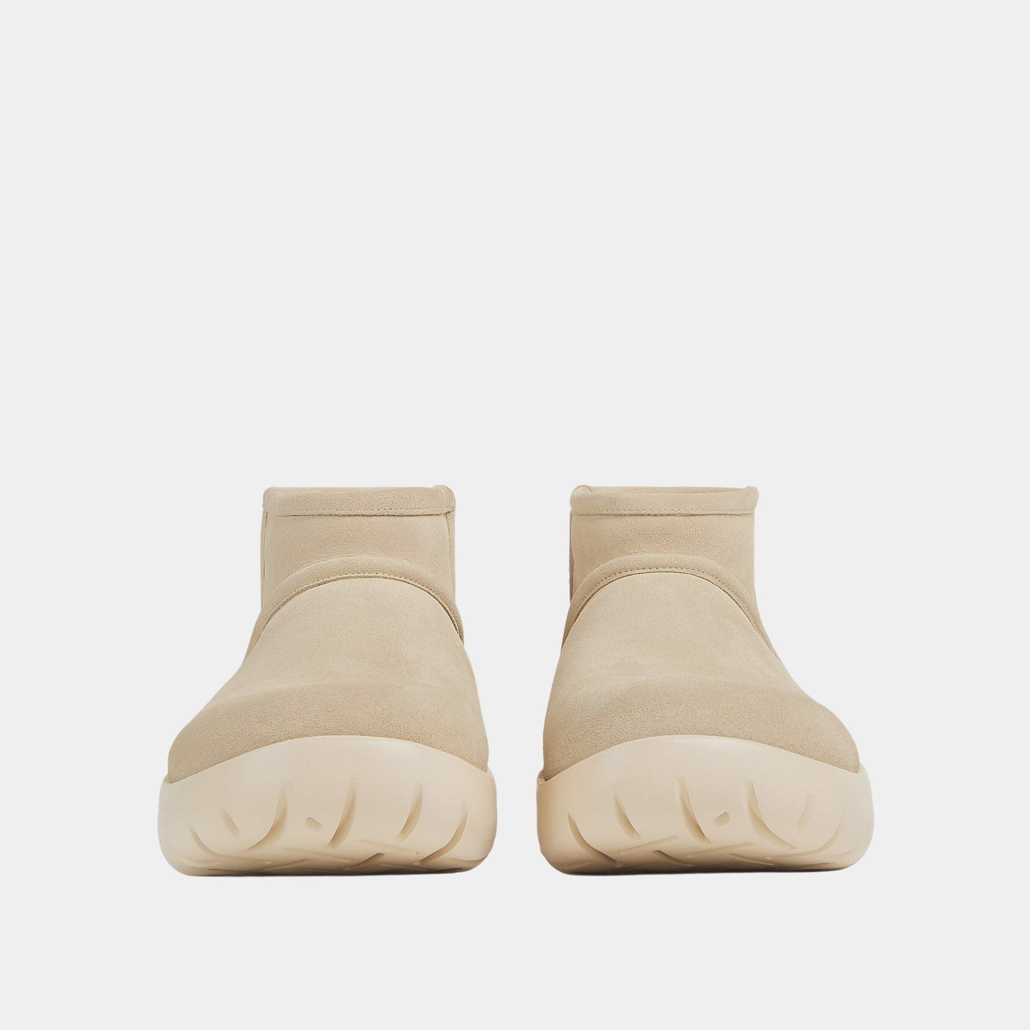 Bottega Veneta Snap Mini Ankle Boot Suede, Porridge, Front