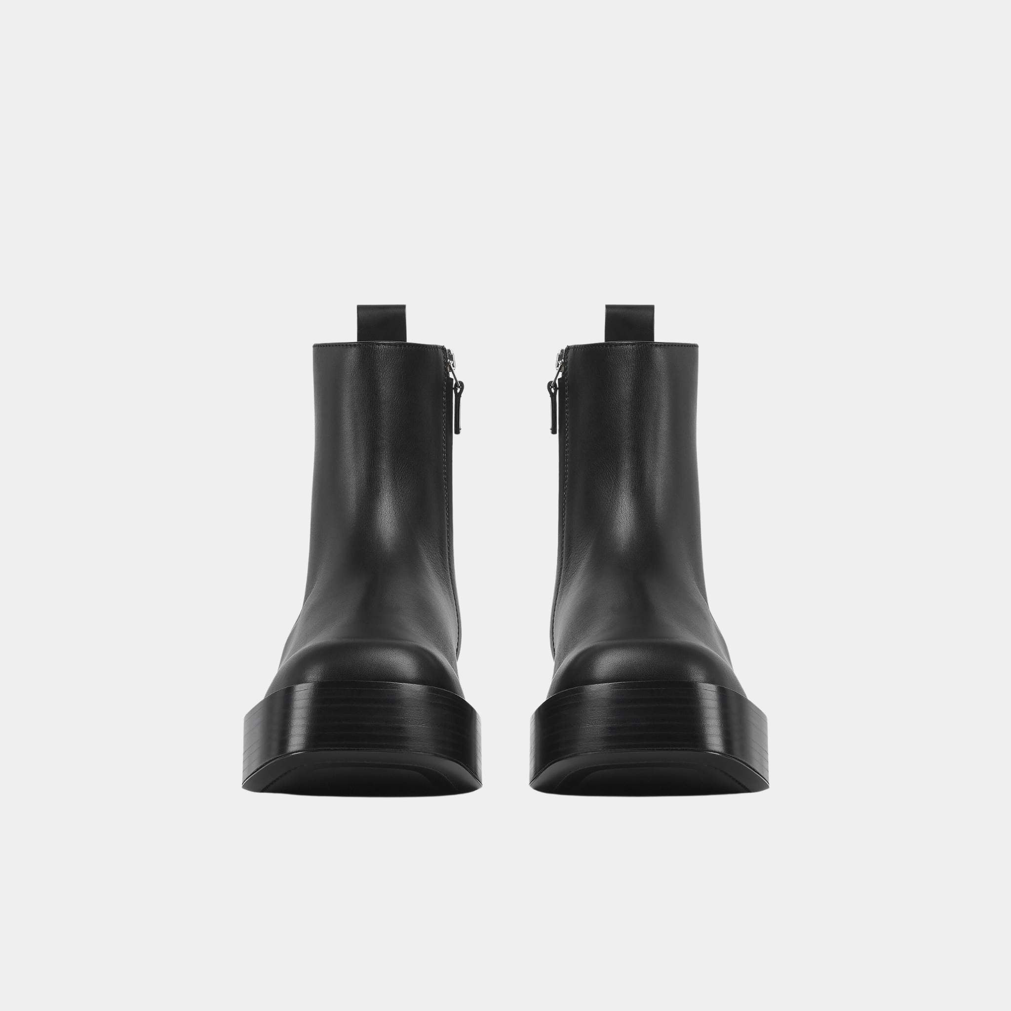 Bottega Veneta Torino Ankle Boot Smooth Calfskin Flatform Outsole, Front