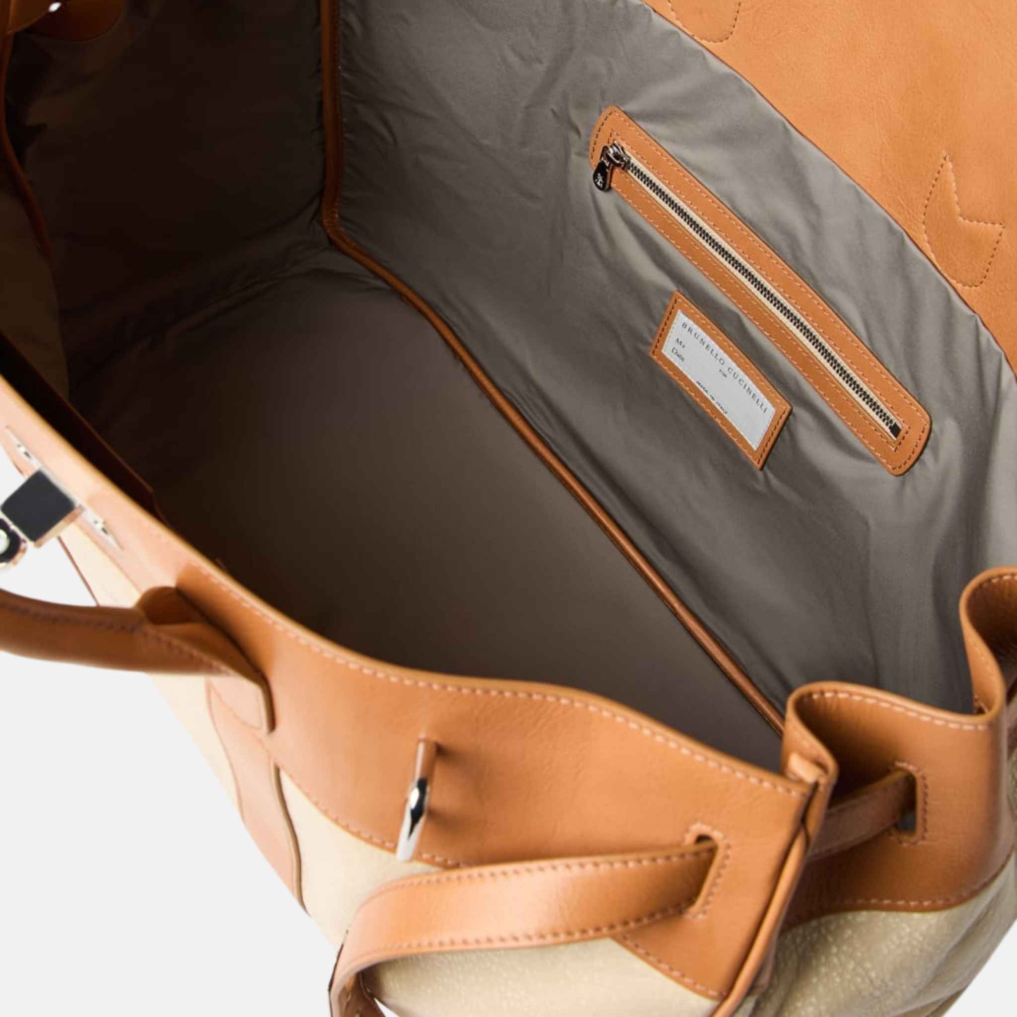 Brunello Cucinelli Cowhide Country Bag, Inside