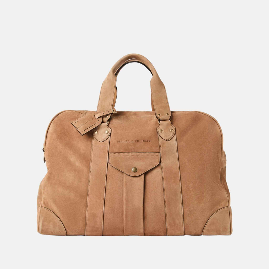 Brunello Cucinelli Reversed Calfskin Street Bag, Front