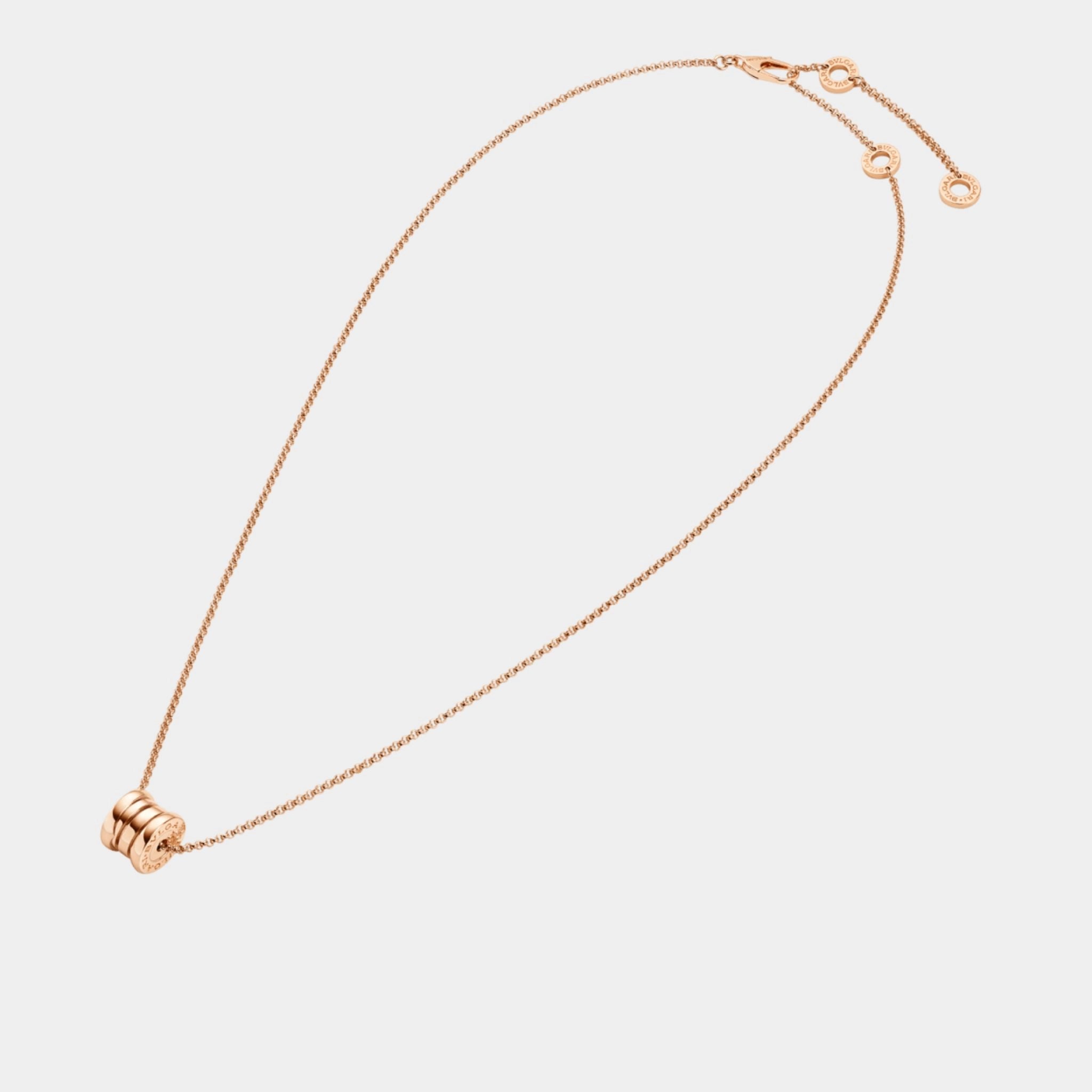 B.zero1 Gold Necklace Mini Pendant, Rose Gold, Far