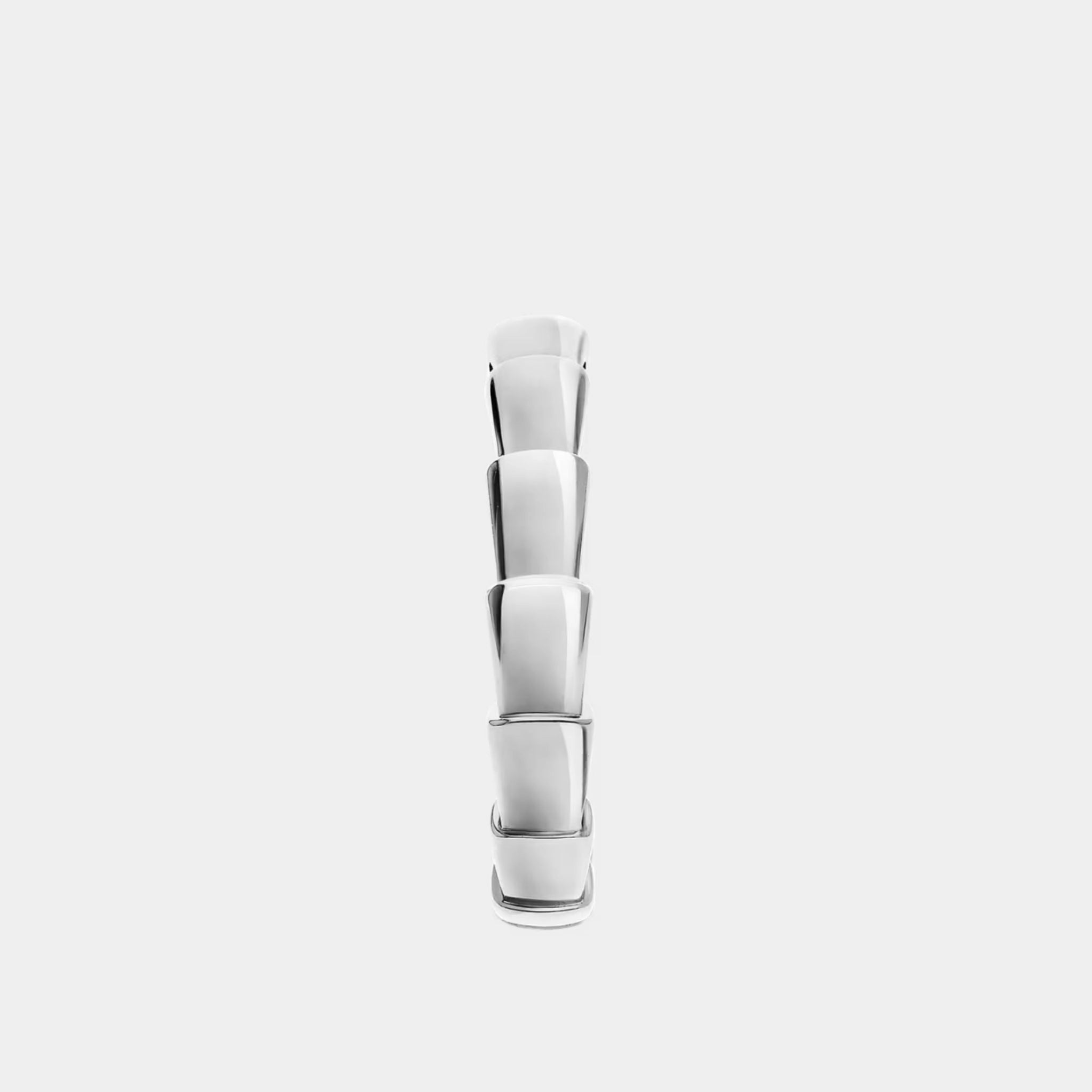 Bvlgari Serpenti Viper Ring Band, White Gold, Front