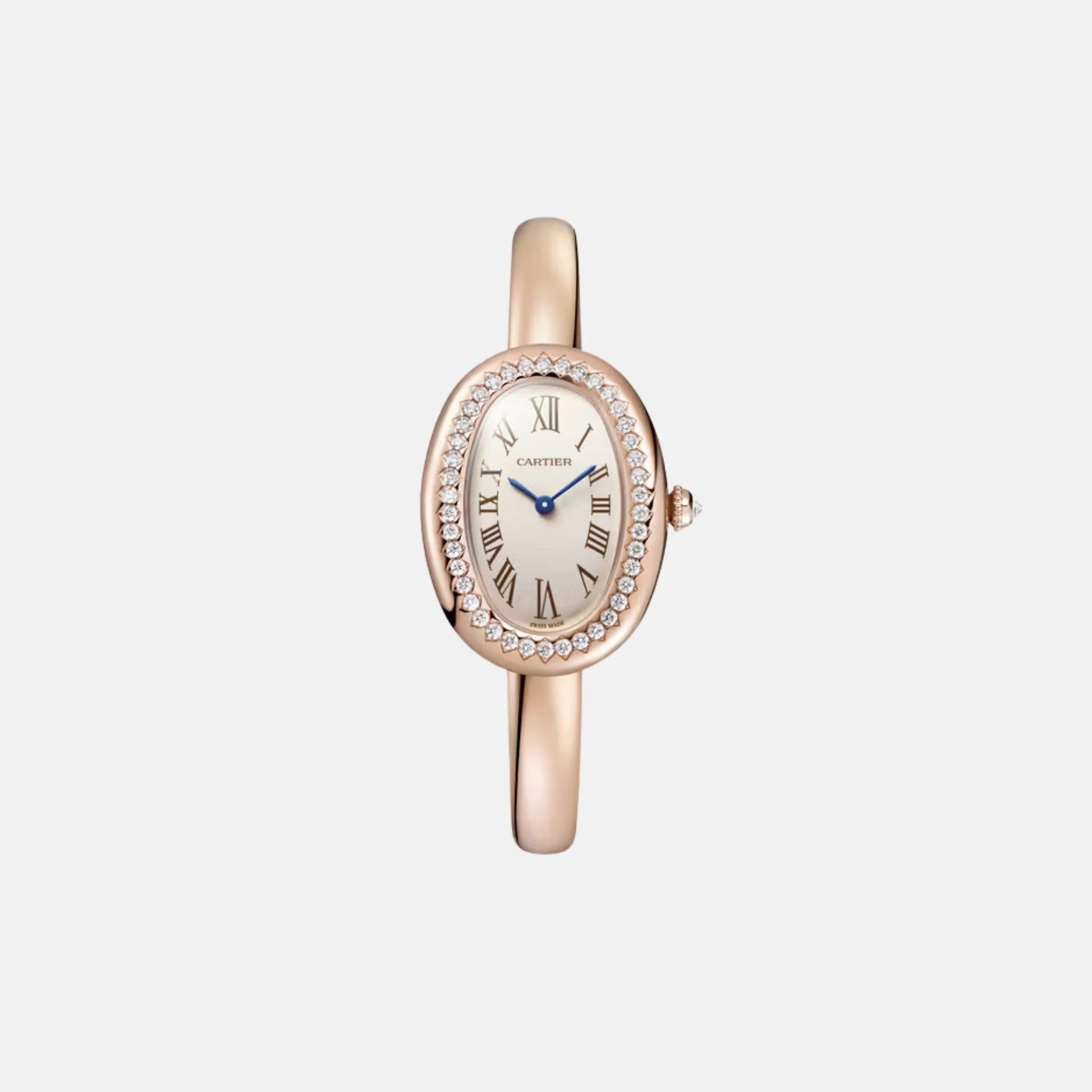 Cartier Baignoire Small 18K Rose Gold Size 15 Diamond Set WJBA0041