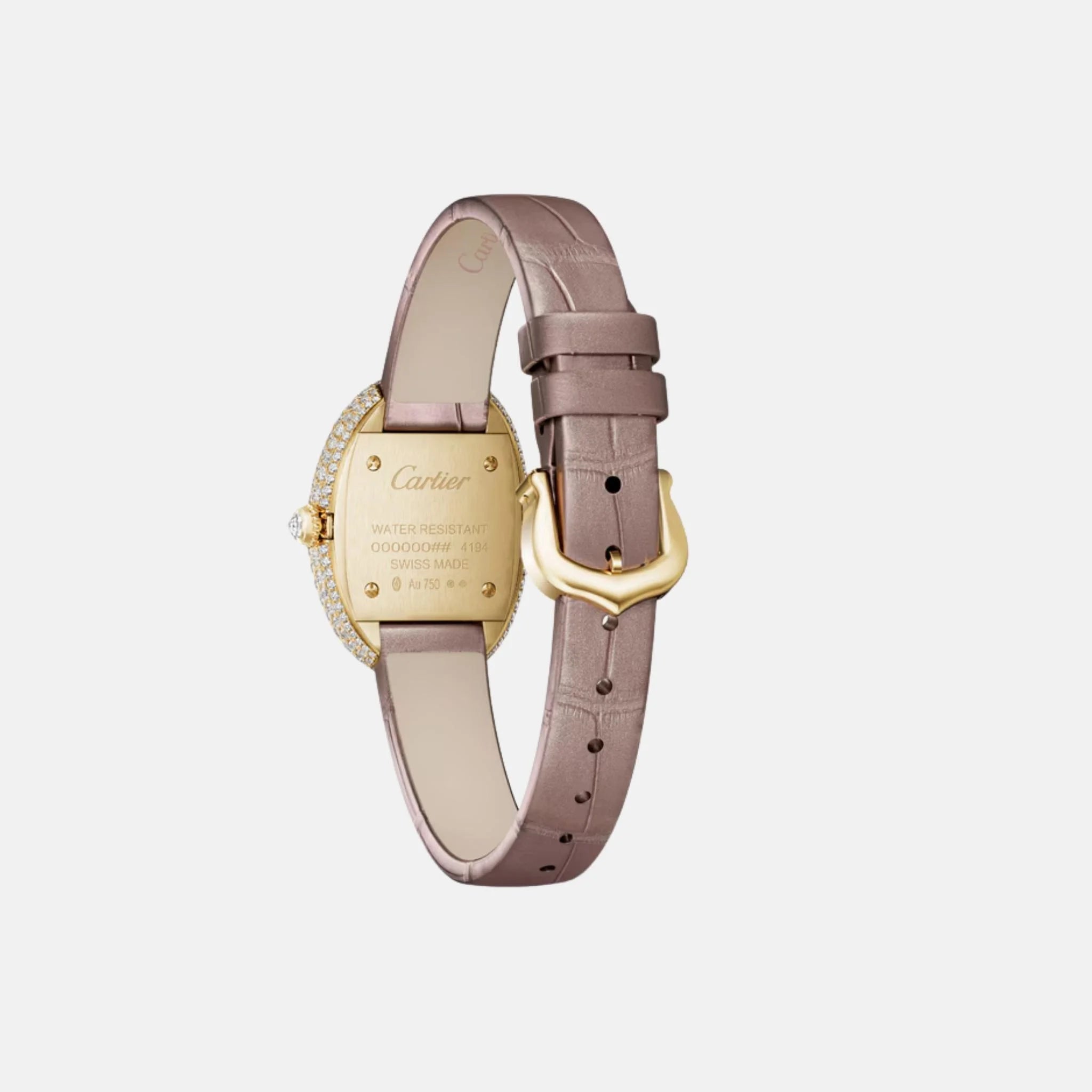 Cartier Baignoire Small 18K Yellow Gold Diamond Set WJBA0048, Back